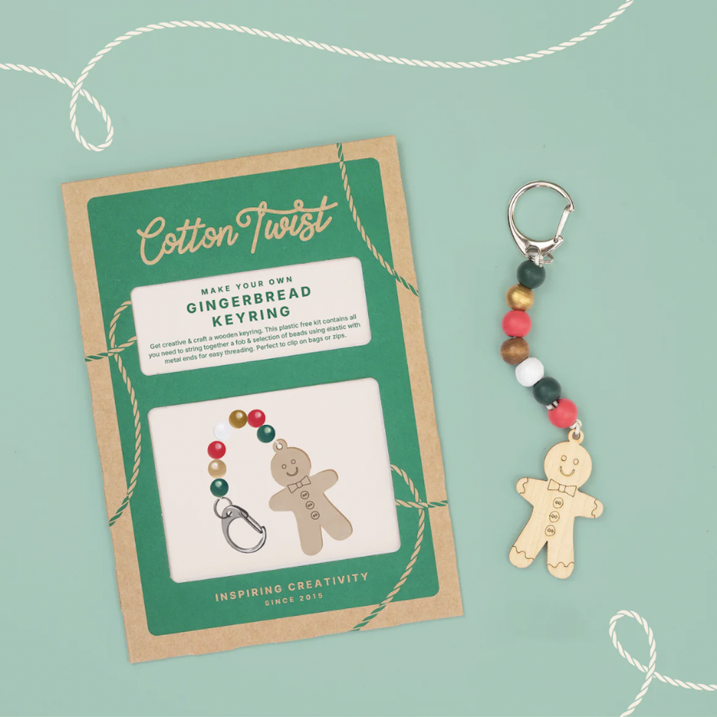 薑餅人-紙袋 | DIY串珠鑰匙圈