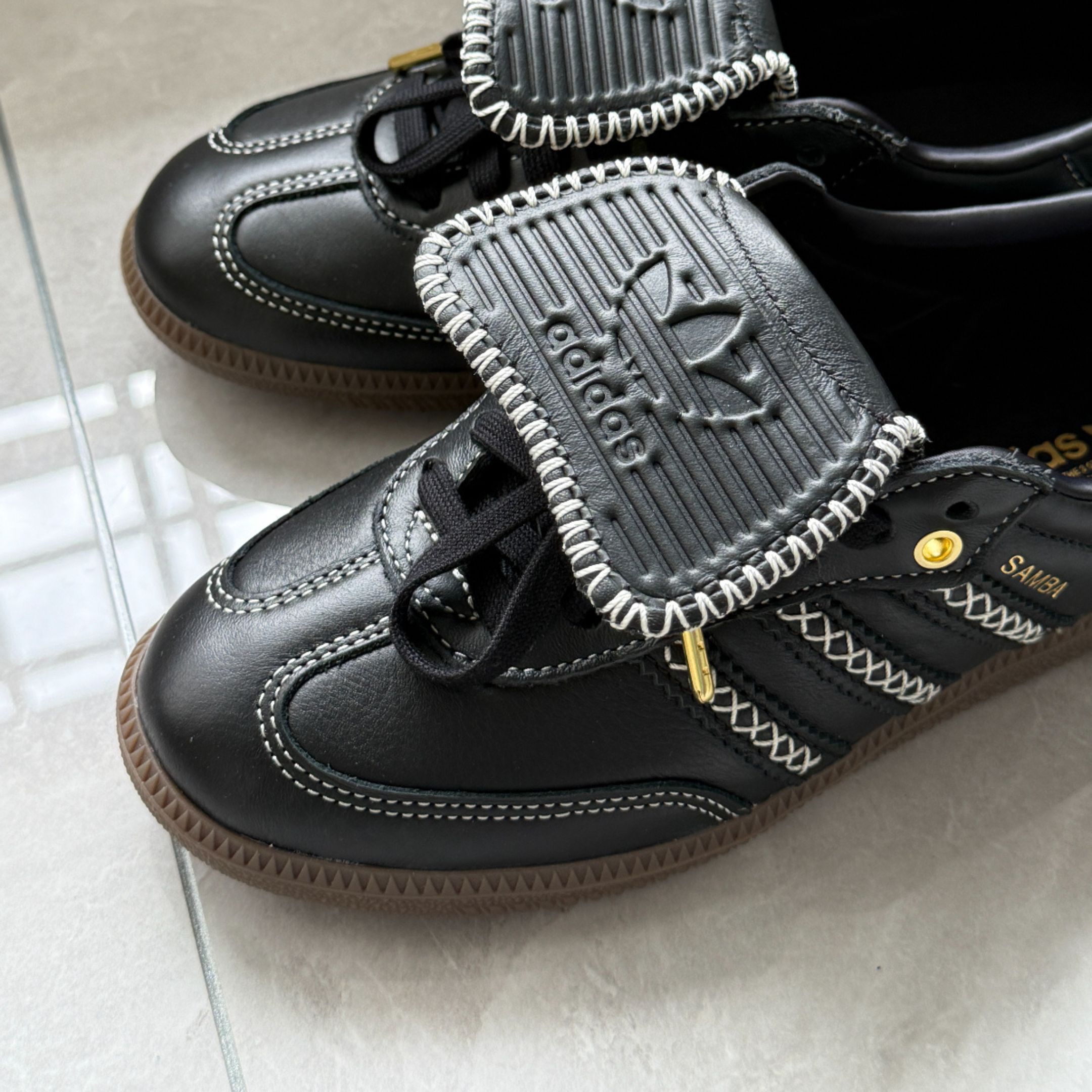 NICEDAY 代購 Adidas Originals Samba LT 黑 復古 皮革 外縫線 翻蓋 德訓鞋 JQ7087