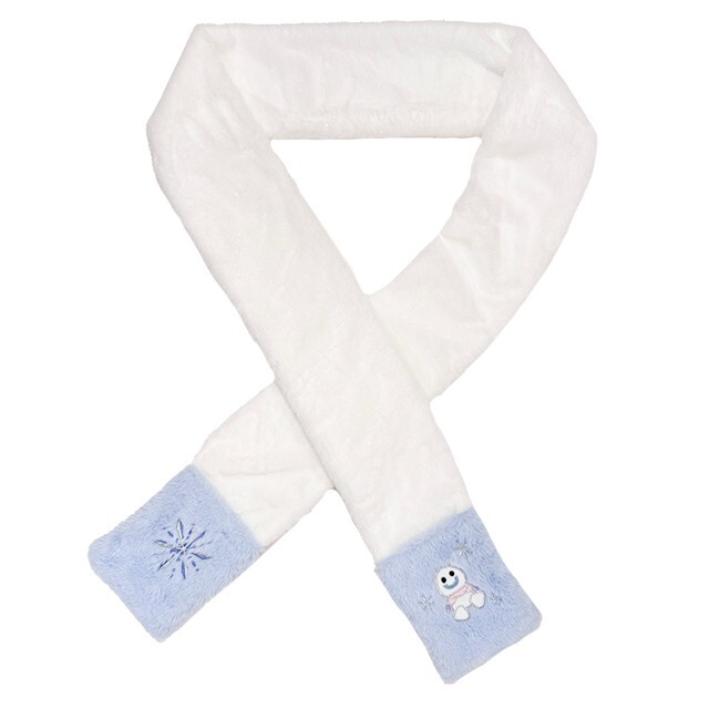 迷你小雪寶 雪花 刺繡 圖案 口袋設計 圍巾 冰雪奇緣 Frozen -香港迪士尼樂園