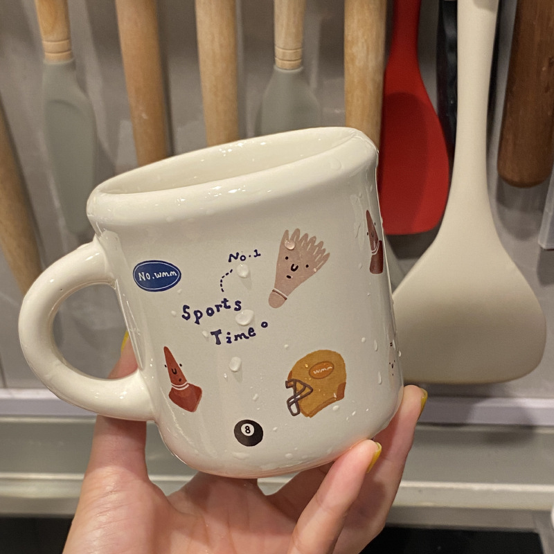 《6418》創意卡通厚陶瓷杯 350ML