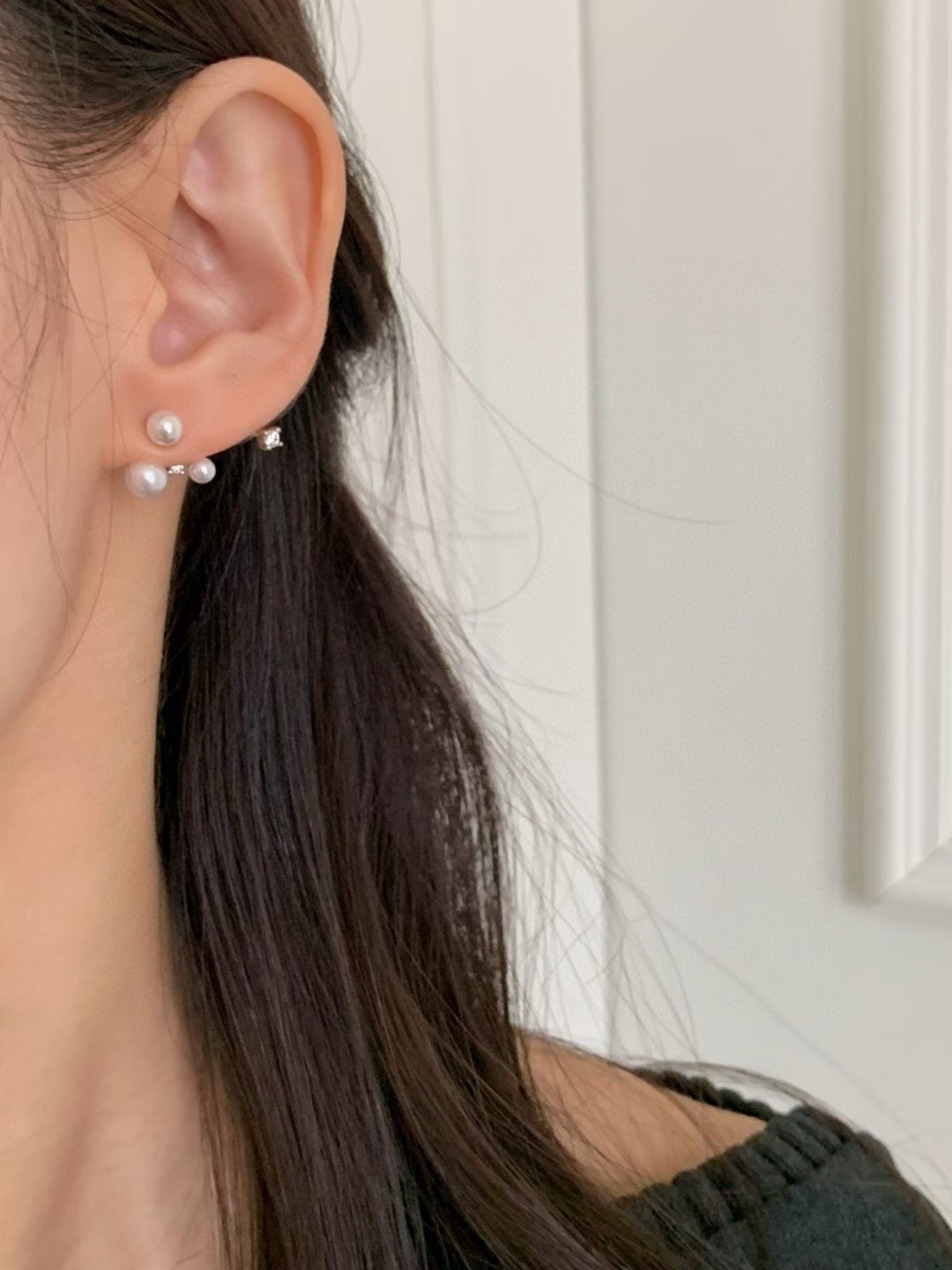 ✨ 珍珠不對稱耳環 ✨