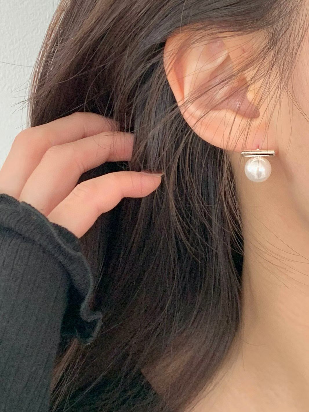 ✨ 簡約銀色珍珠耳環 ✨