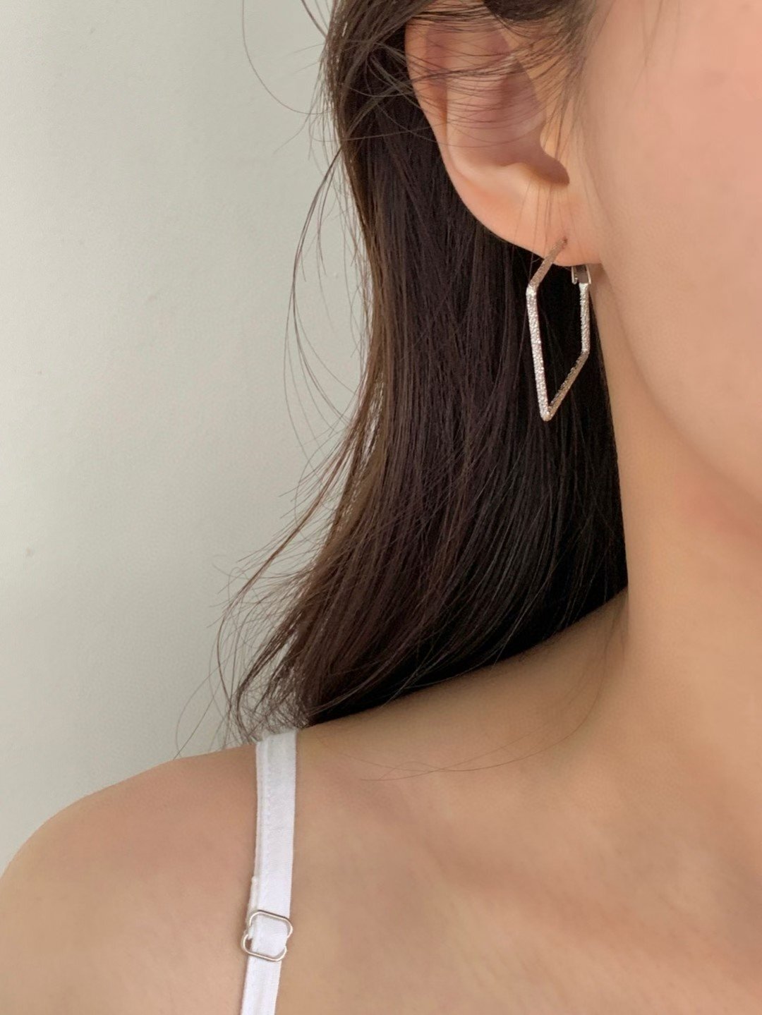 ✨ 簡約磨砂方形耳扣 ✨