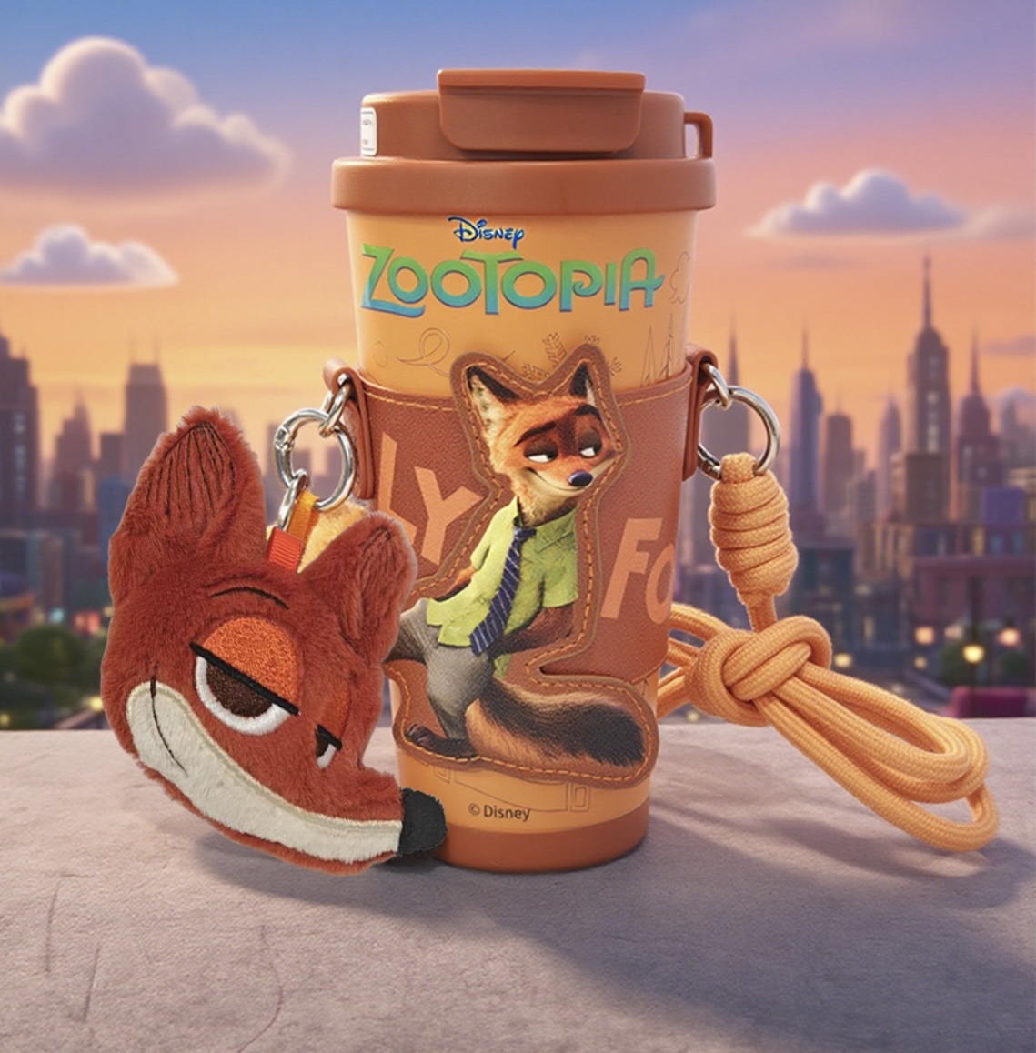 代購-<1000元左右交換禮物>Disney迪士尼 動物方城市系列 朱迪警官 尼克 雙飲保溫杯