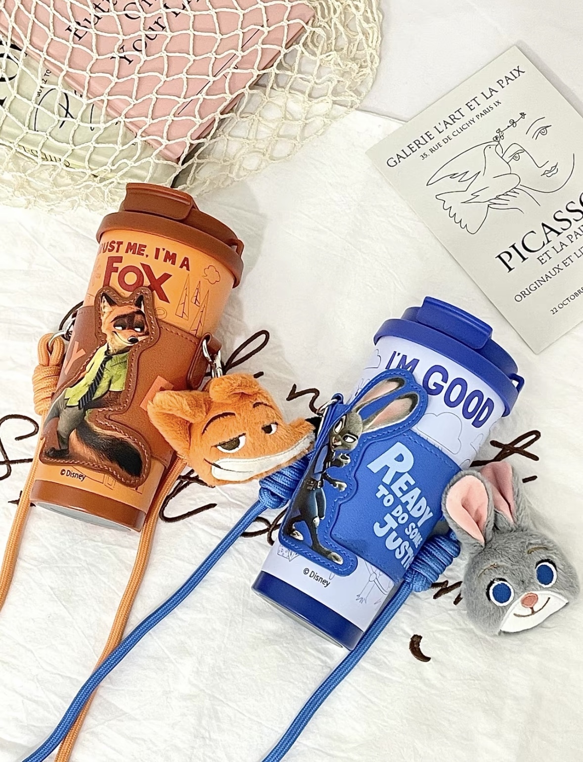 代購-<1000元左右交換禮物>Disney迪士尼 動物方城市系列 朱迪警官 尼克 雙飲保溫杯