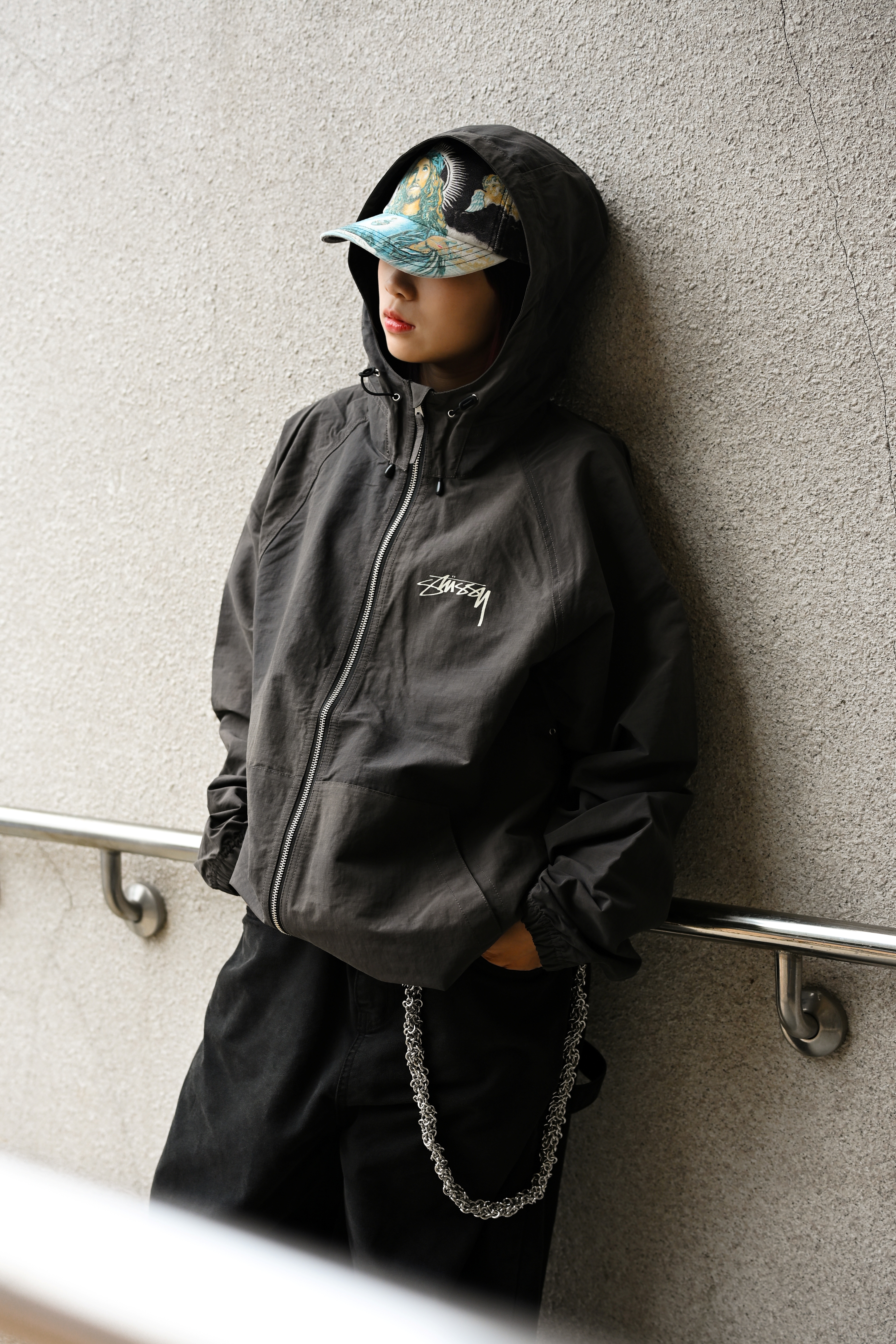 ☆ETW☆【EASY TO WEAR】STUSSY BEACH SHELL WAVE DYE 秋冬 拉鍊 外套 連帽 波浪染