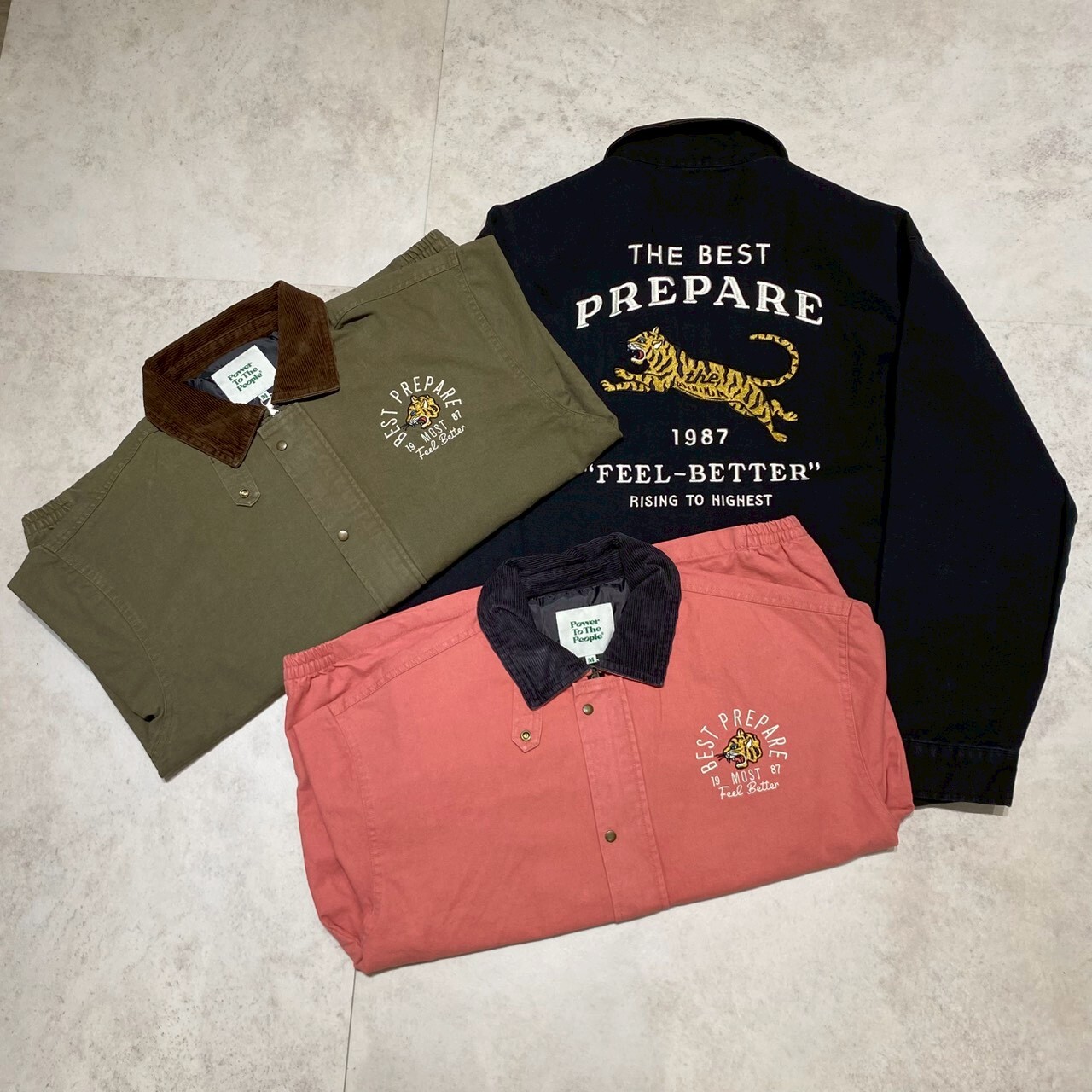 Power To The People 復古老虎刺繡燈芯絨外套 5701019-104