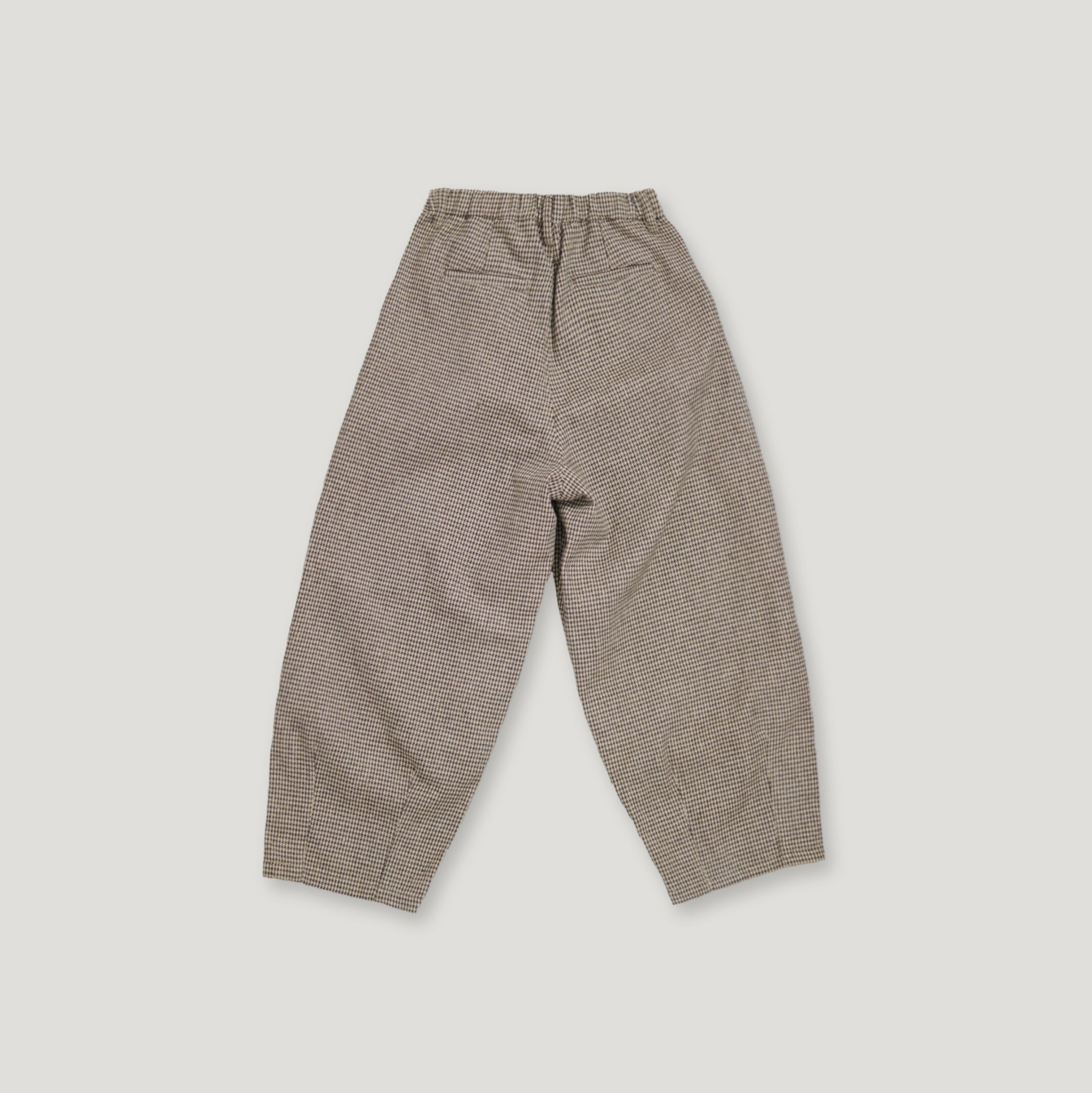 J.P.L. 定番高腰千鳥格紋梅爾頓繭型褲 ╭ 2色 ╮