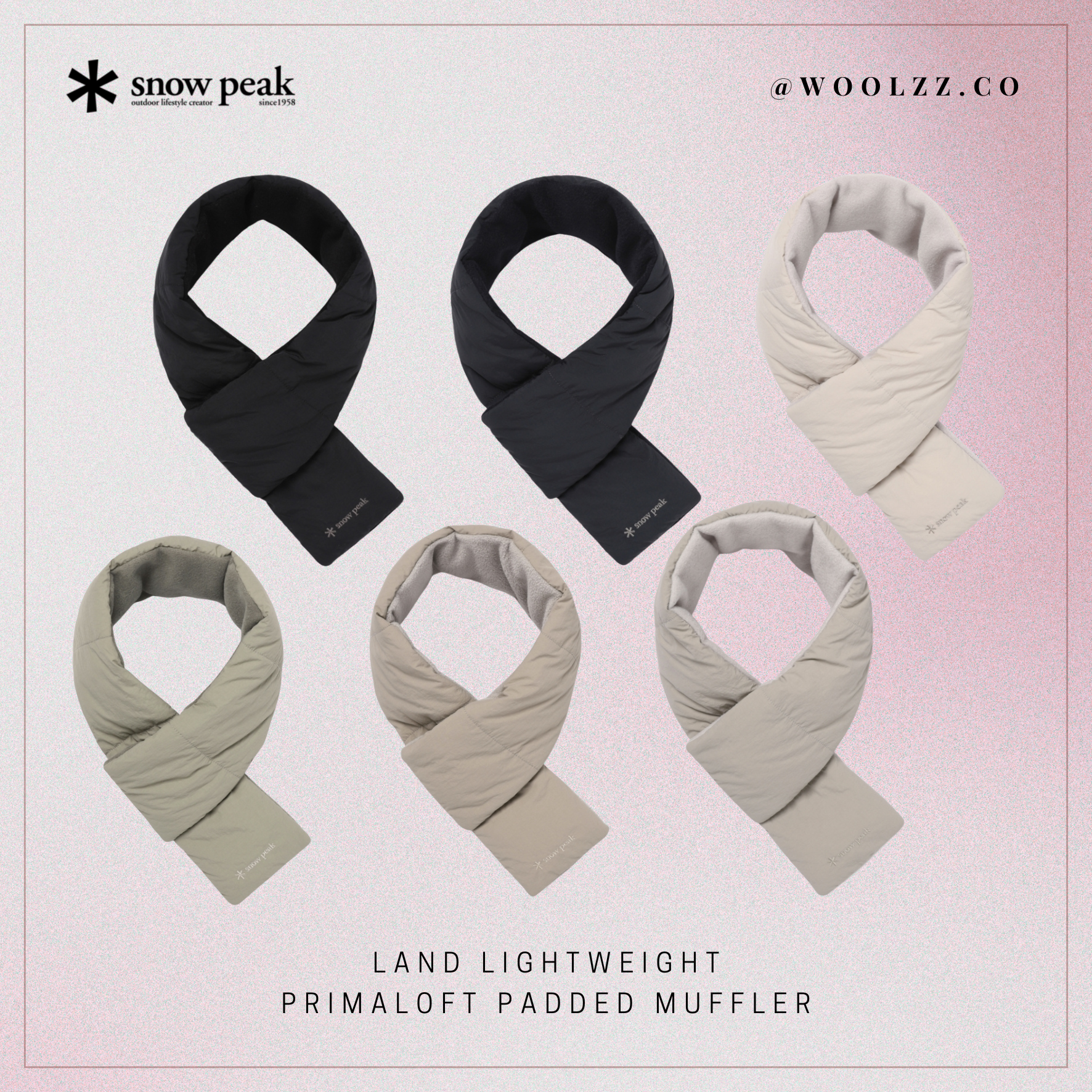 Snow Peak Land 輕量 PrimaLoft 保暖圍巾 S25WUT-WA12