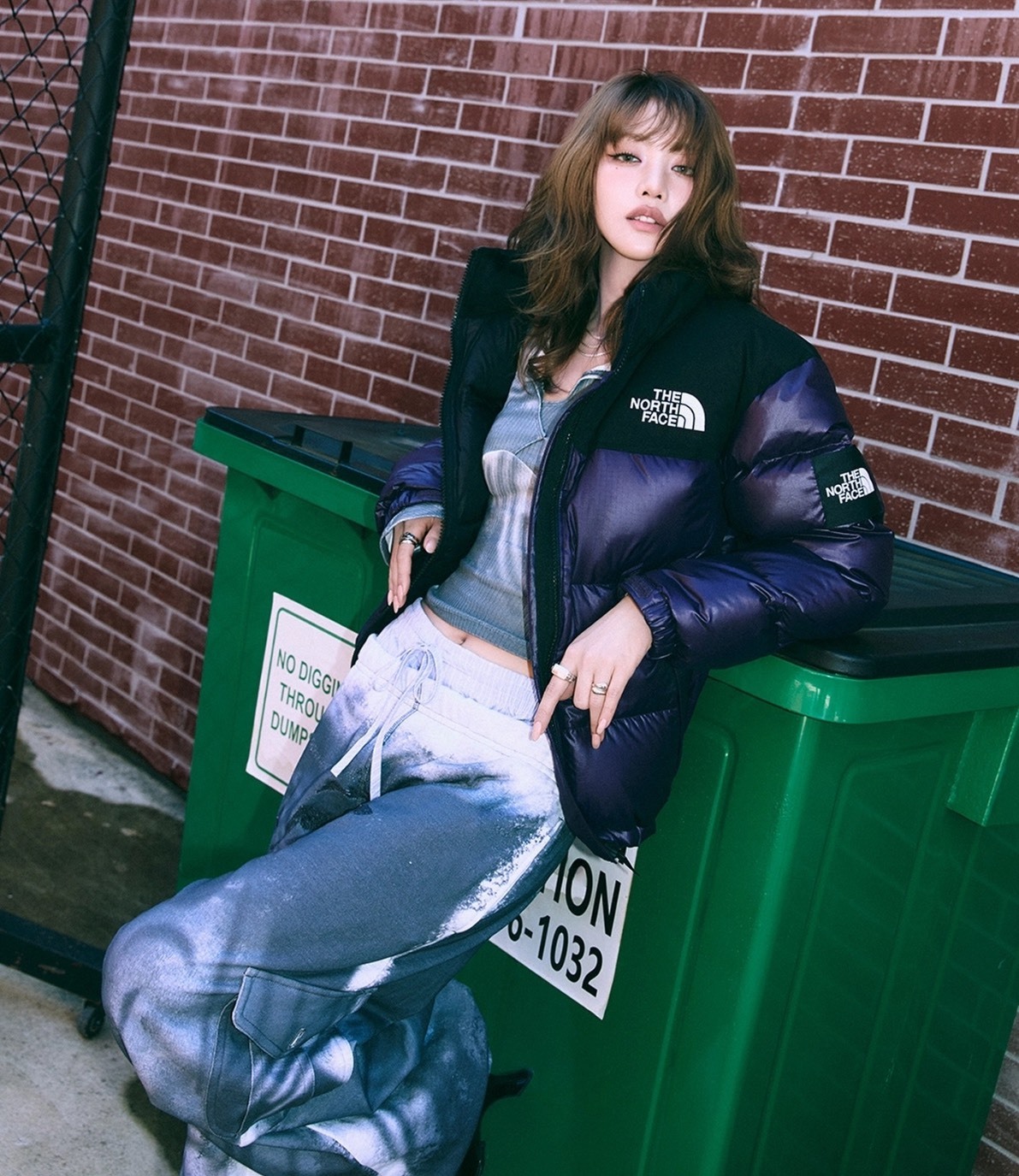 THE NORTH FACE Nuptse 撞色可收納連帽立領防水棉服｜紫色（男款／Minnie同款）