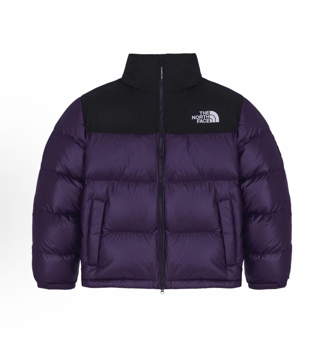 THE NORTH FACE Nuptse 撞色可收納連帽立領防水棉服｜紫色（男款／Minnie同款）