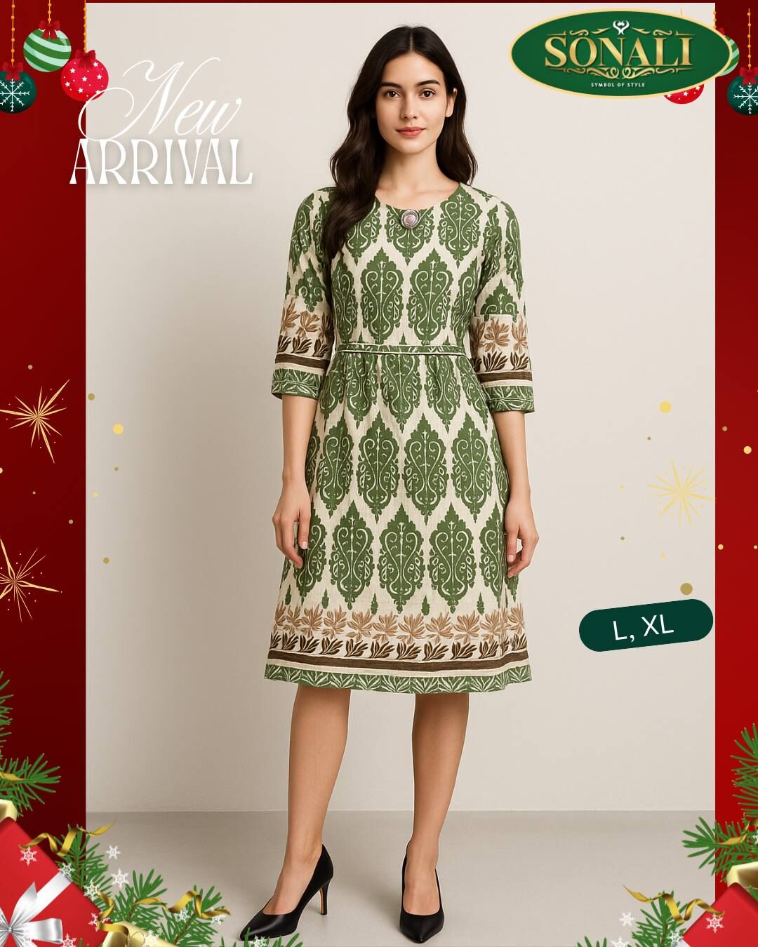 Sonali's Premier Quality Women's Polyester Cotton Dress Collections-Color & Style refer Images.