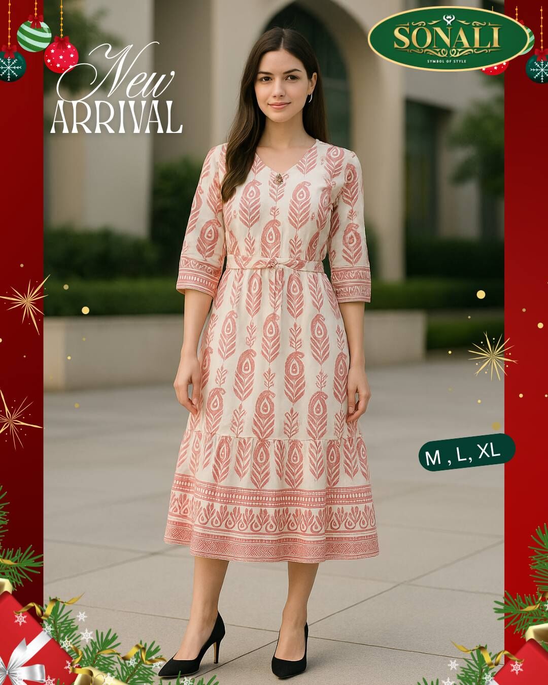 Sonali's Premier Quality Women's Polyester Cotton Dress Collections-Color & Style refer Images.