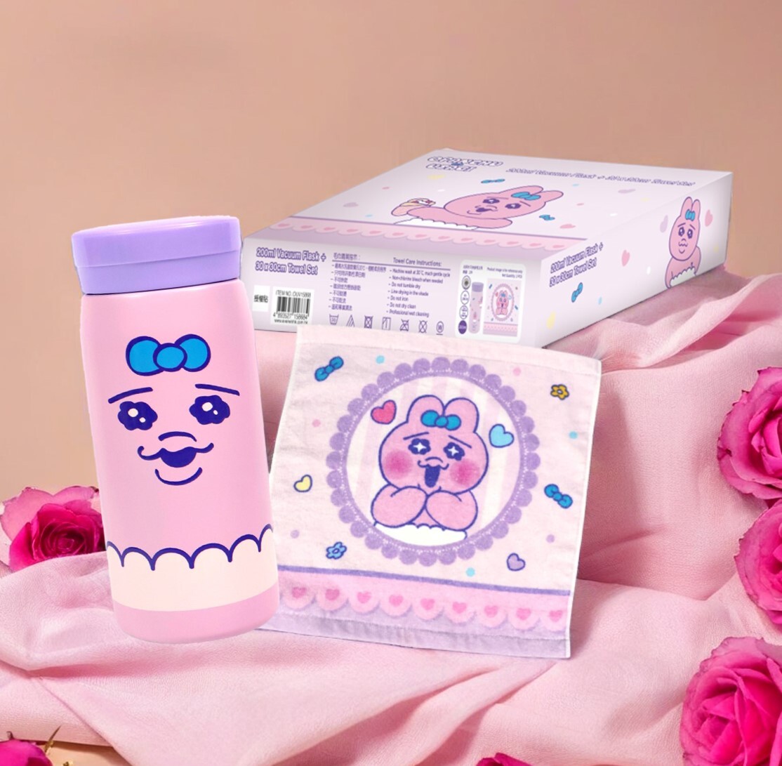 褲褲兔 底褲兔|臉巾保溫杯禮盒套裝