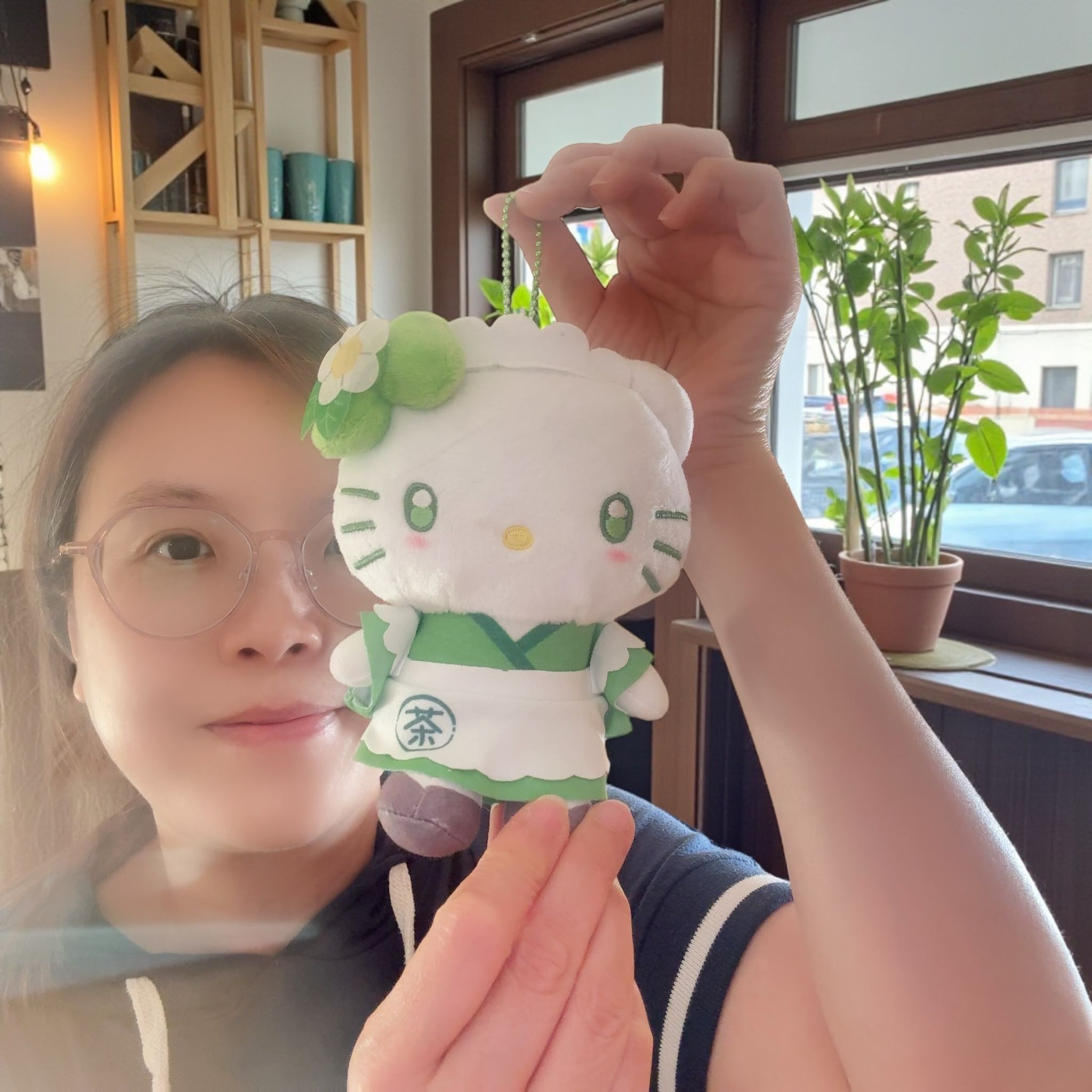 25100-KT Sanrio Hello Kitty 日本女僕裝抹茶掛飾 #JP-HY25