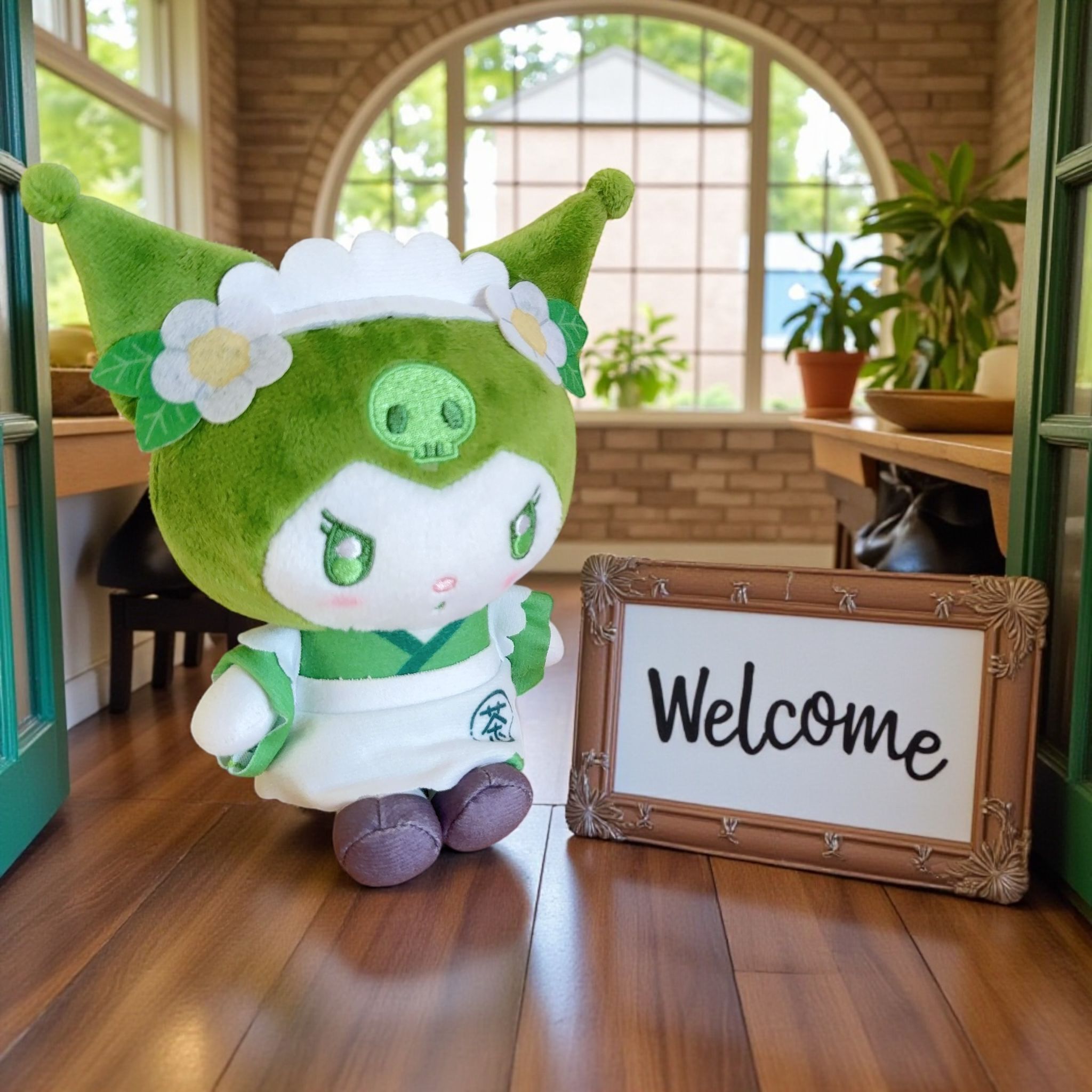 25100-KU Sanrio Kuromi 日本女僕裝抹茶掛飾 #JP-HY25