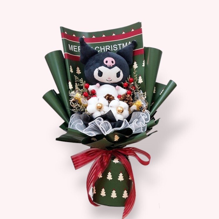 聖誕節酷洛米乾燥花花束,聖誕節女朋友禮物,聖誕節禮物