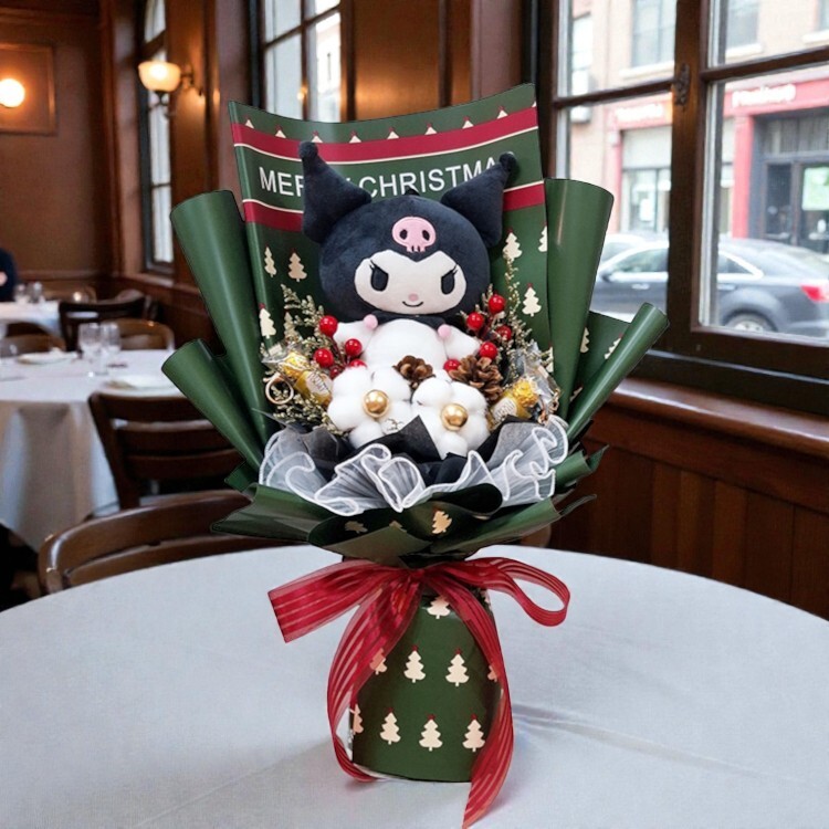聖誕節酷洛米乾燥花花束,聖誕節女朋友禮物,聖誕節禮物