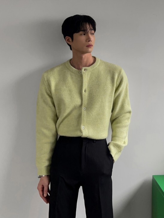 羊駝毛短款開襟衫