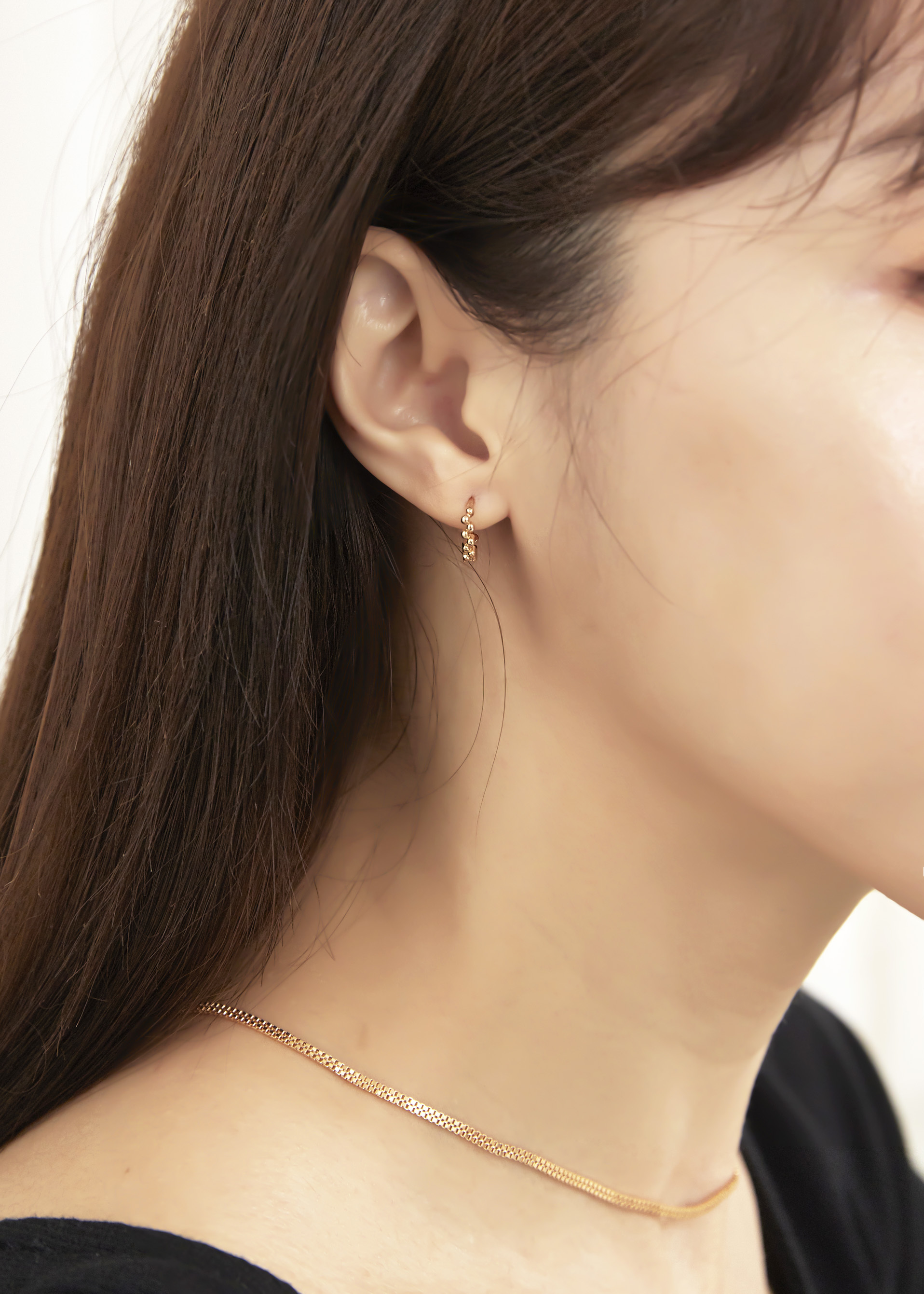 小豆豆 耳圈-金