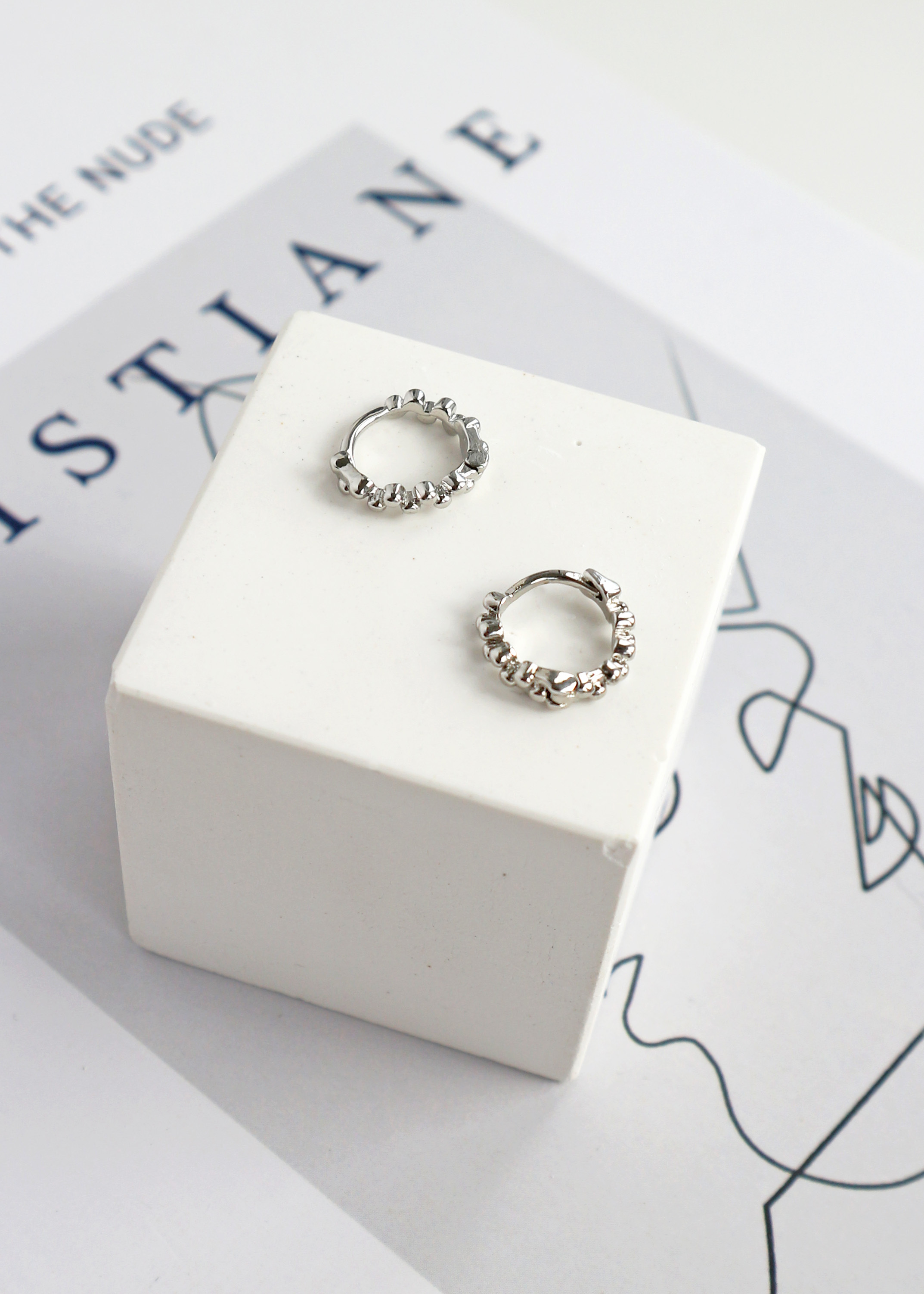 小豆豆 耳圈-銀