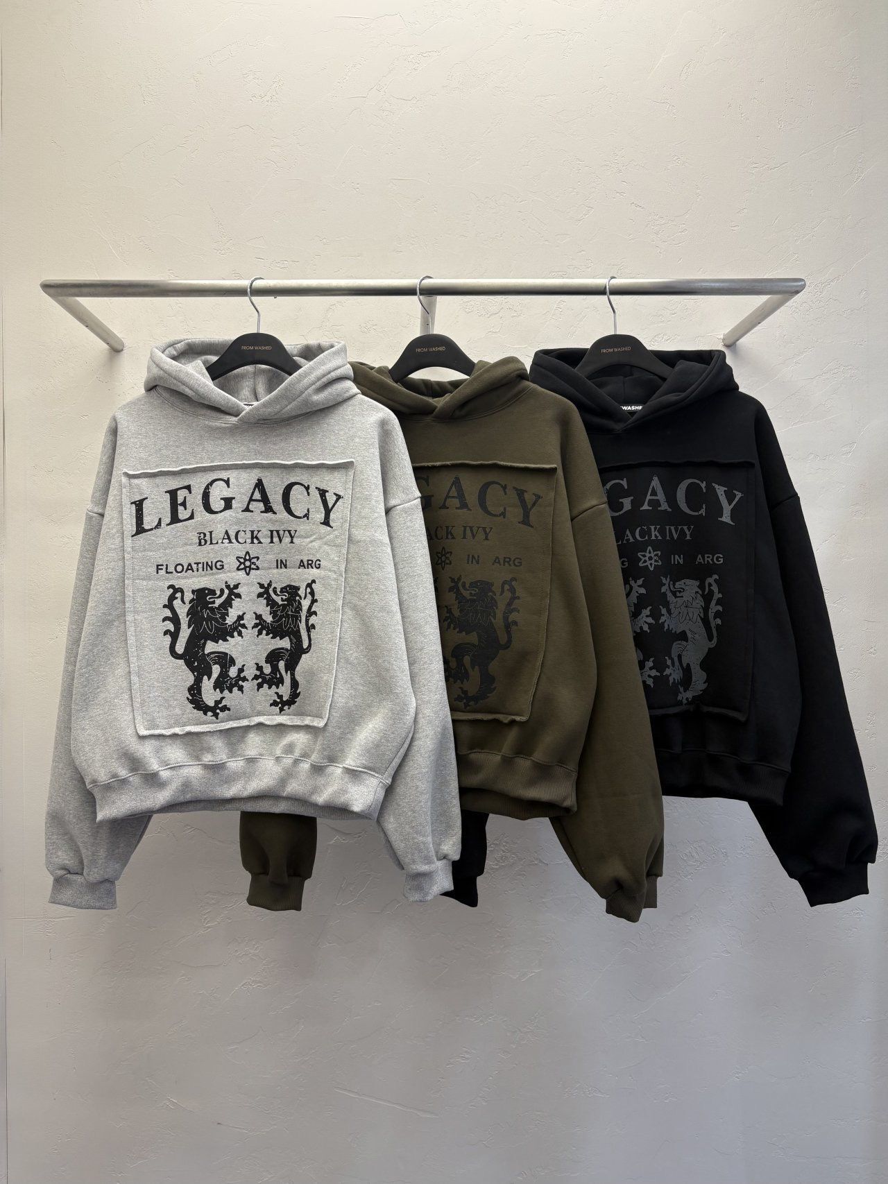 英文字圖案連帽Boxy衛衣(薄抓毛底) SCOPE-132T