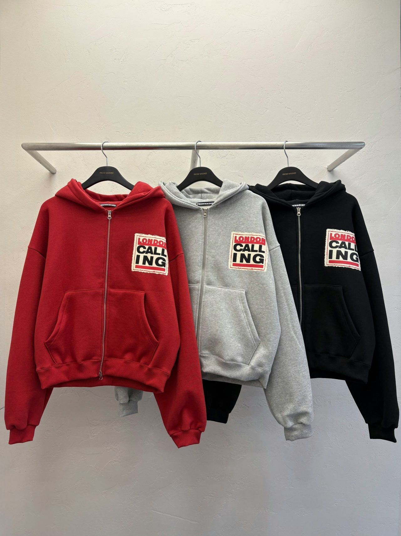 英文字圖案連帽拉鍊外套 SCOPE-136JK