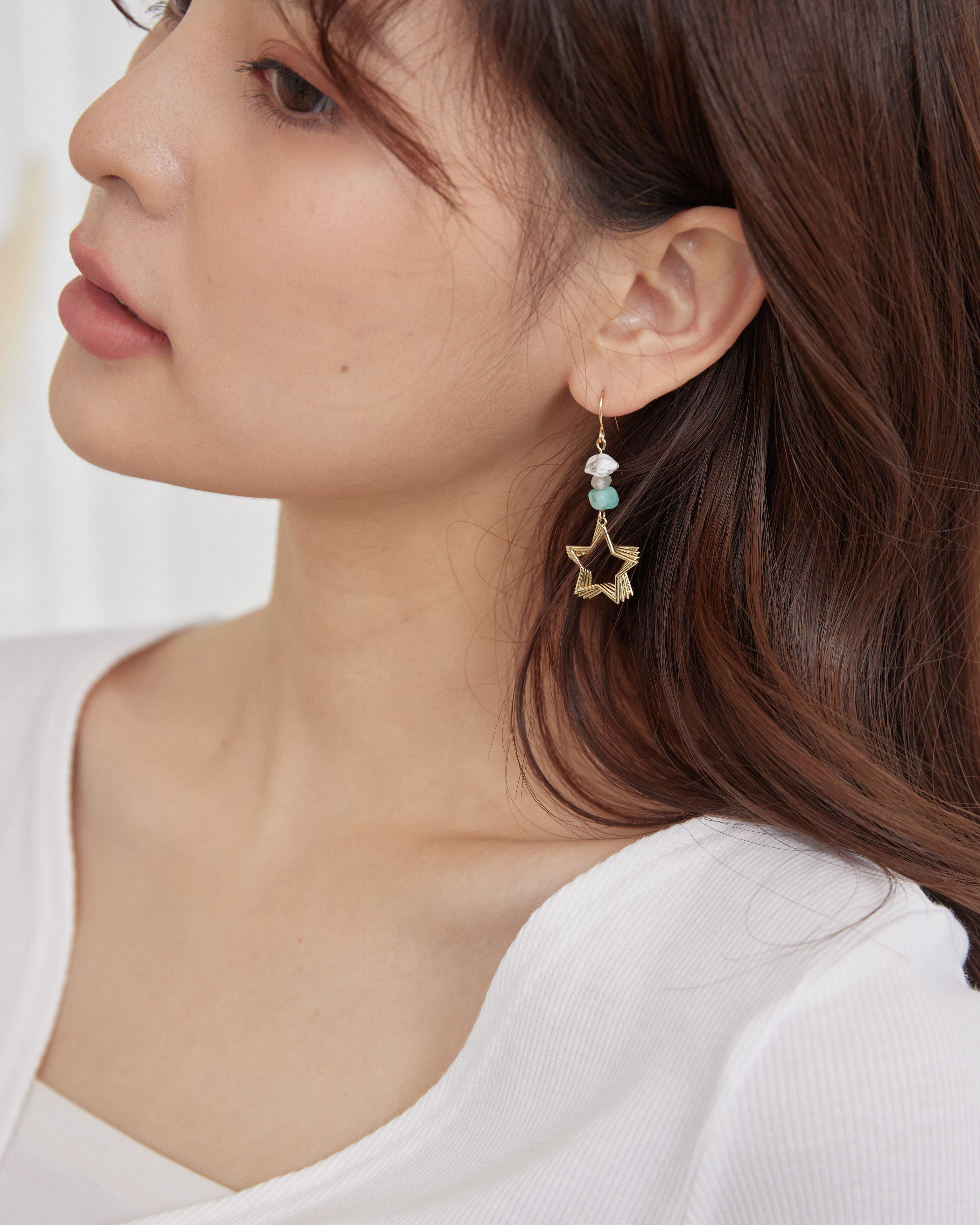 藍色星星 耳環