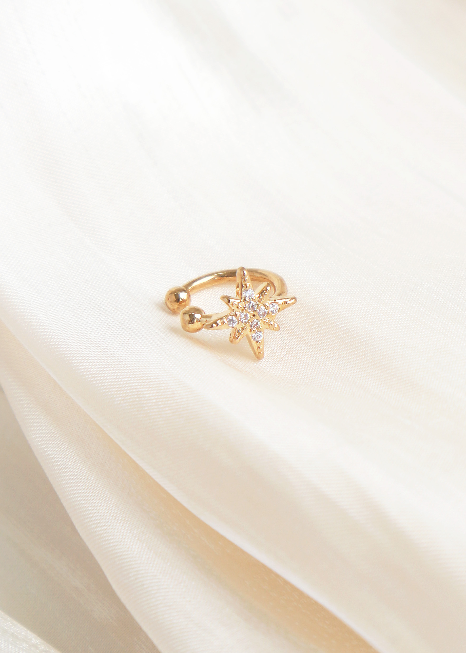 星芒 耳骨夾-白