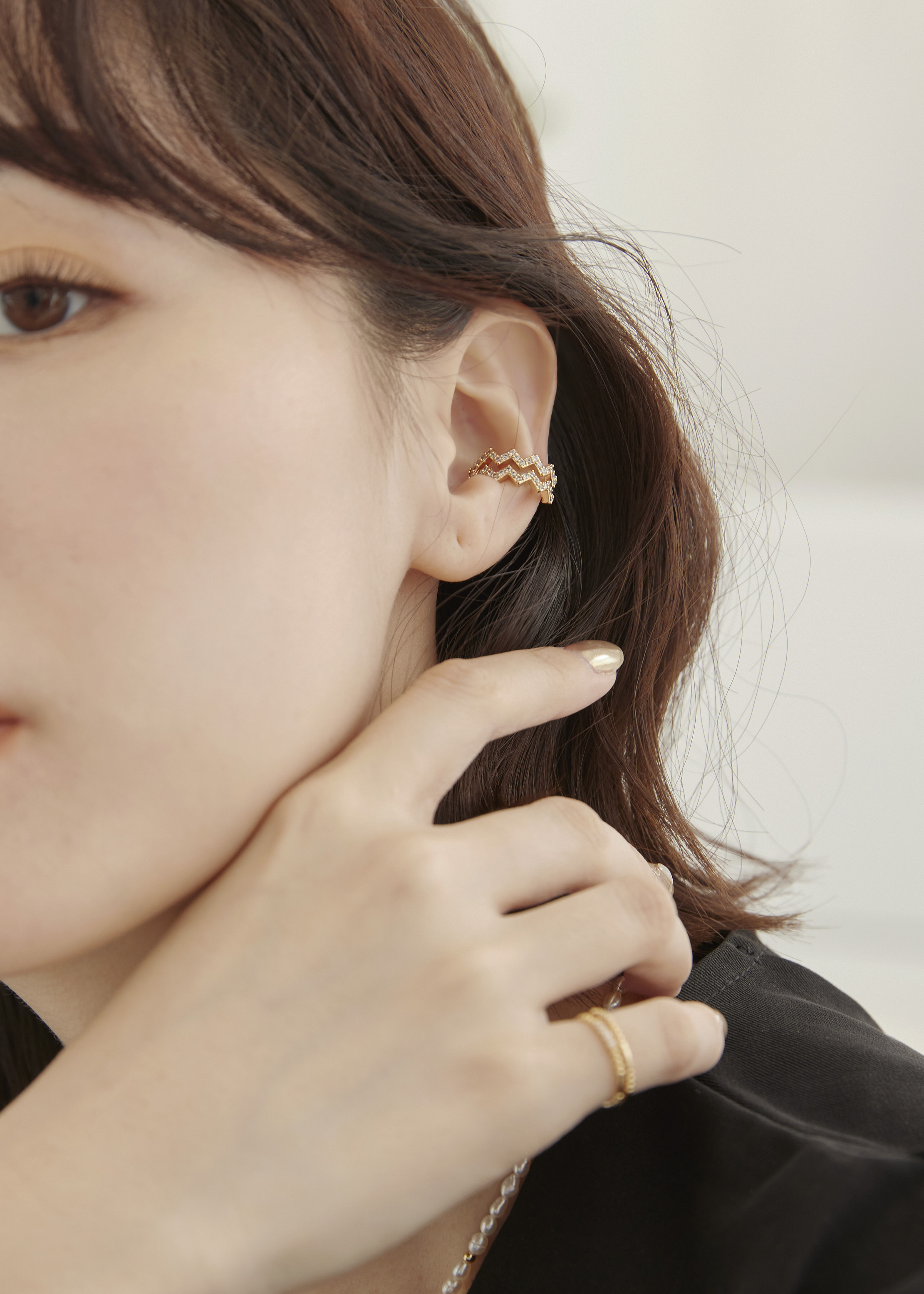 閃電鋯石 耳骨夾