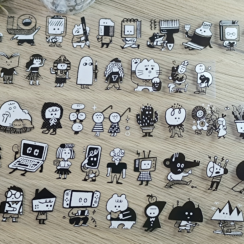 大宇人．路人100 白-文具 3cm亮面PET膠帶 <整捲/分裝>