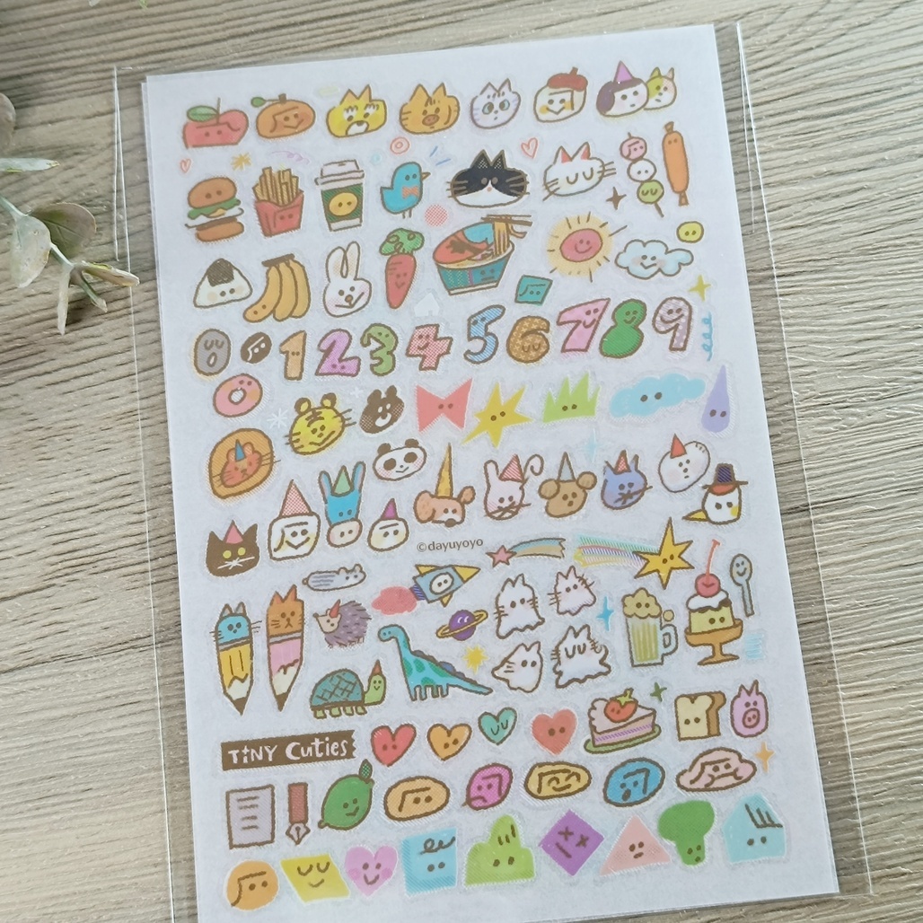 大宇人．Tiny Cuties  感壓轉印貼紙組(2入)