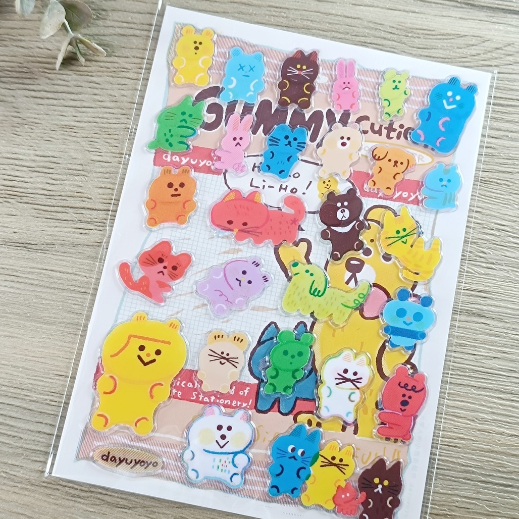 大宇人．小熊軟糖泡泡貼紙