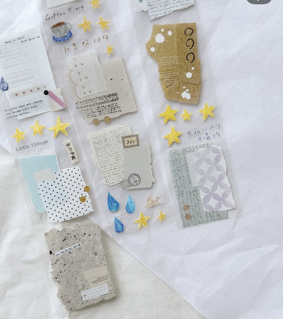 小行星B610．小森紙語 星與淚 4.5cm亮面PET膠帶 <整捲/分裝>