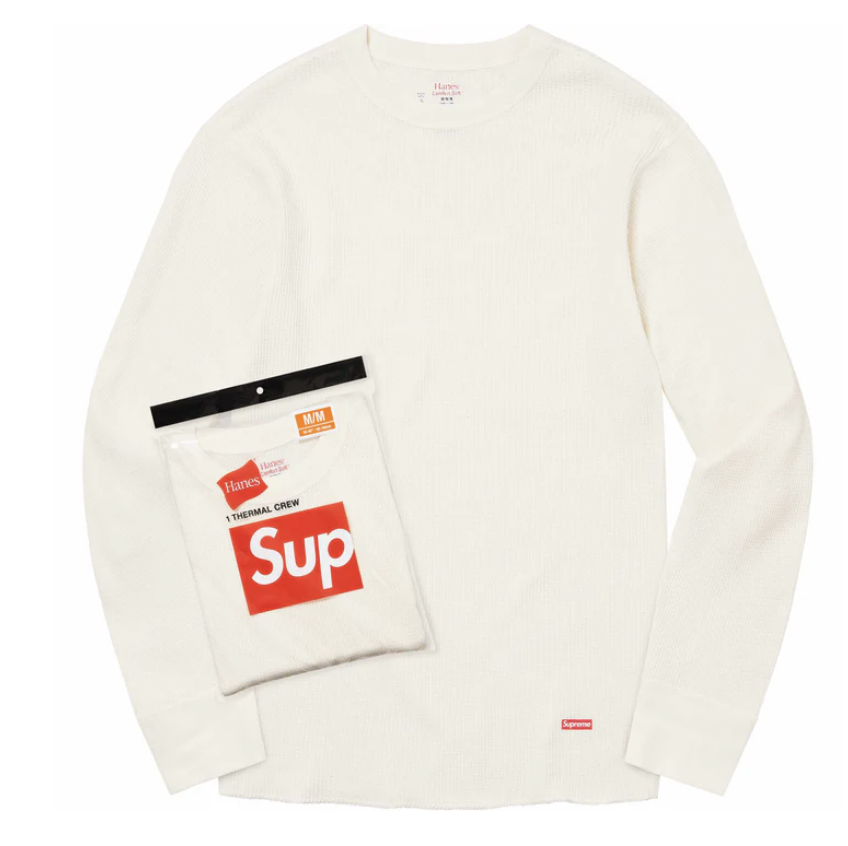 【Supreme】 Supreme®/Hanes® Thermal Crew (1 Pack)