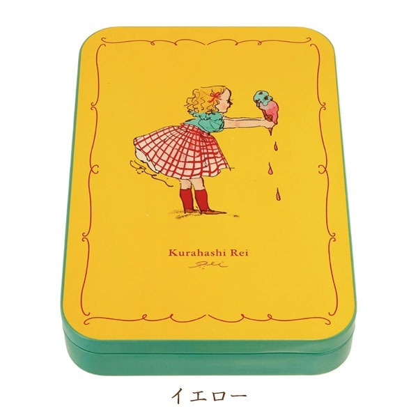 冰淇淋 黃色 鐵盒裡的明信片 ｜日本Kurahashirei