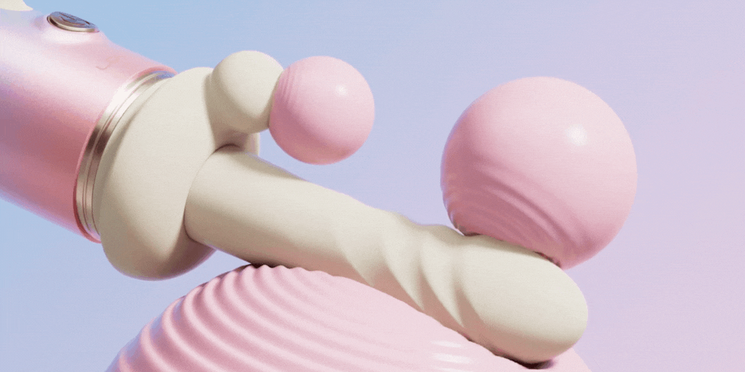 LOVENSE - Spinel 可APP控推撞抽插加熱式按摩棒+手持/吸啜底盤