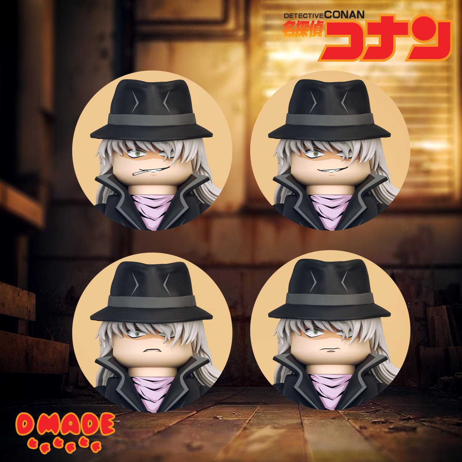 [D Made][Preorder] Detective Conan Series Gin [UVprinted]