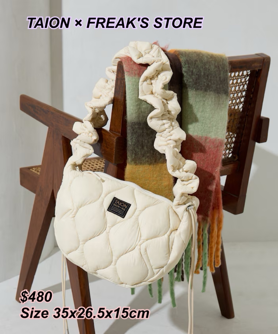Taion x Freak’s store 摺摺帶斜孭袋/3 色