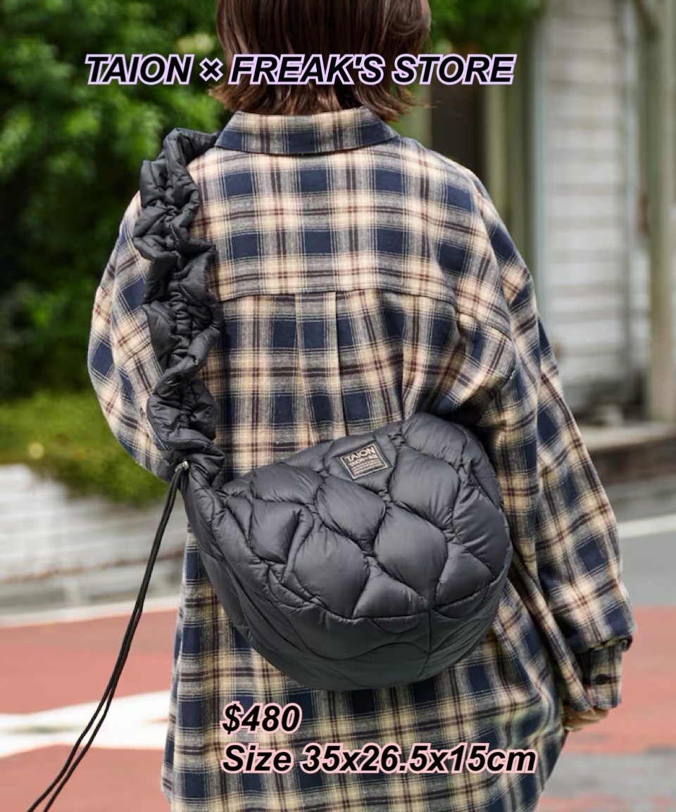 Taion x Freak’s store 摺摺帶斜孭袋/3 色