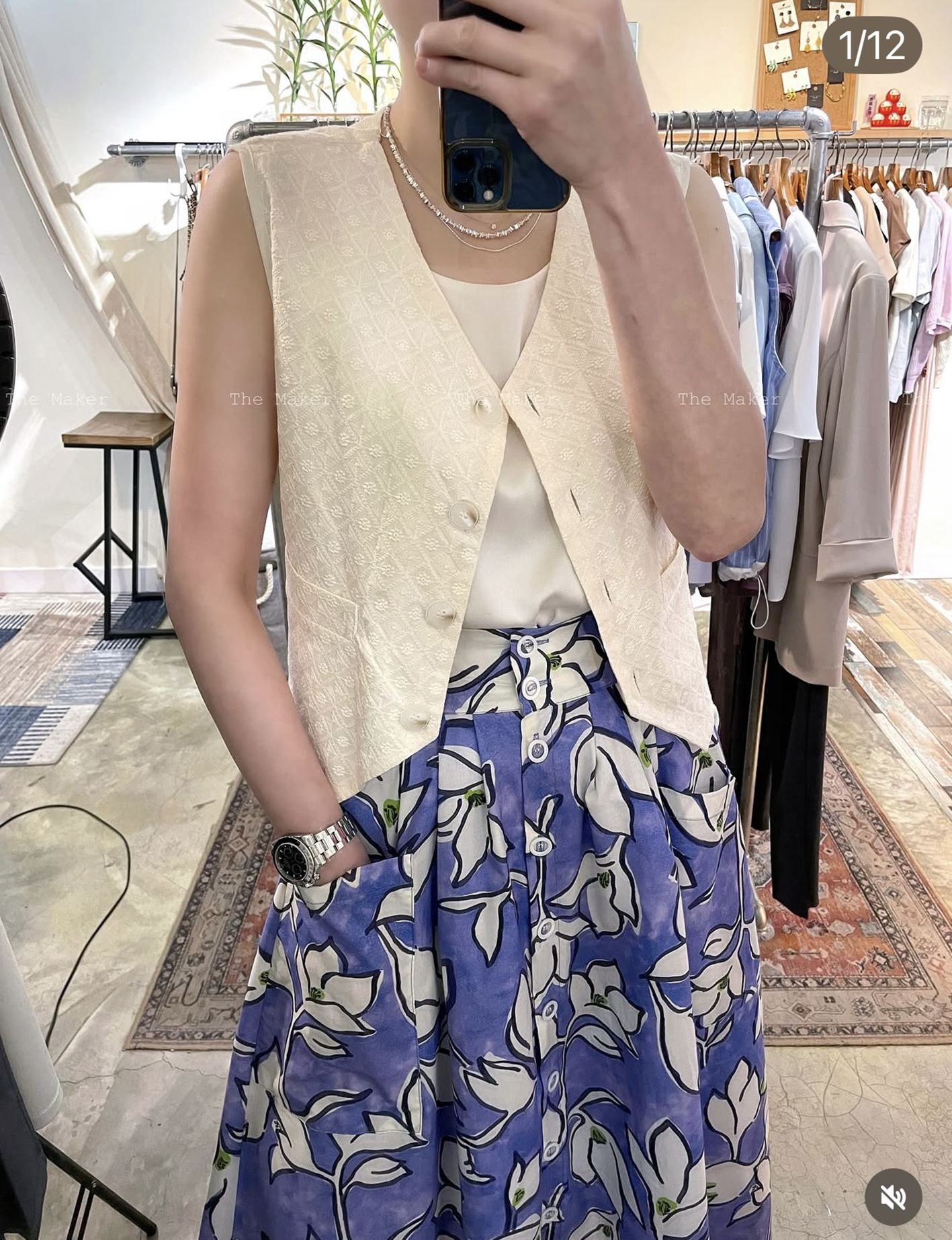 *️⃣ 繡花收腰背心外套 *️⃣