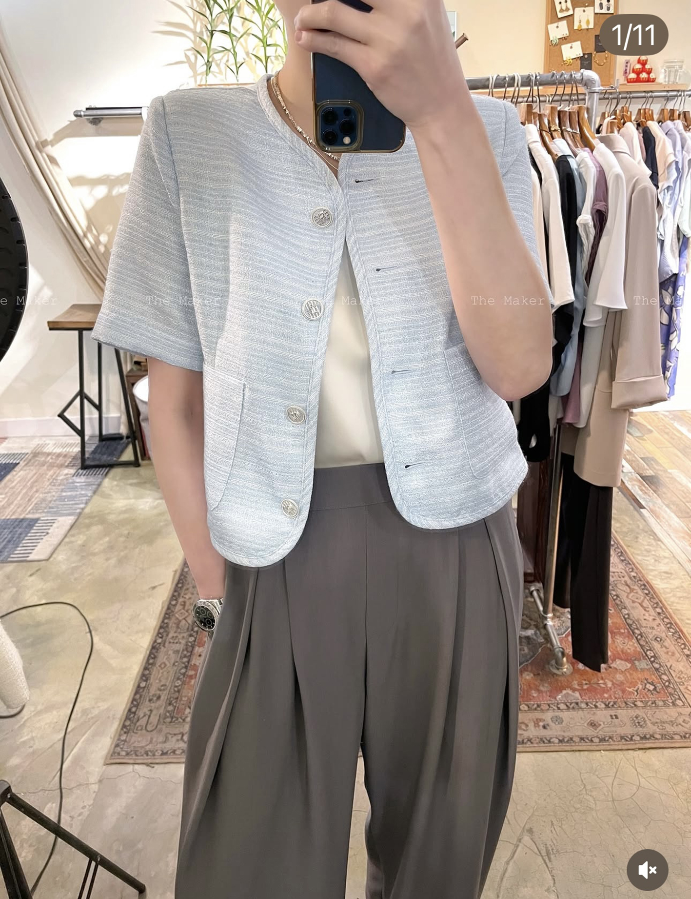 *️⃣ 精緻光澤感 Tweed Jacket *️⃣