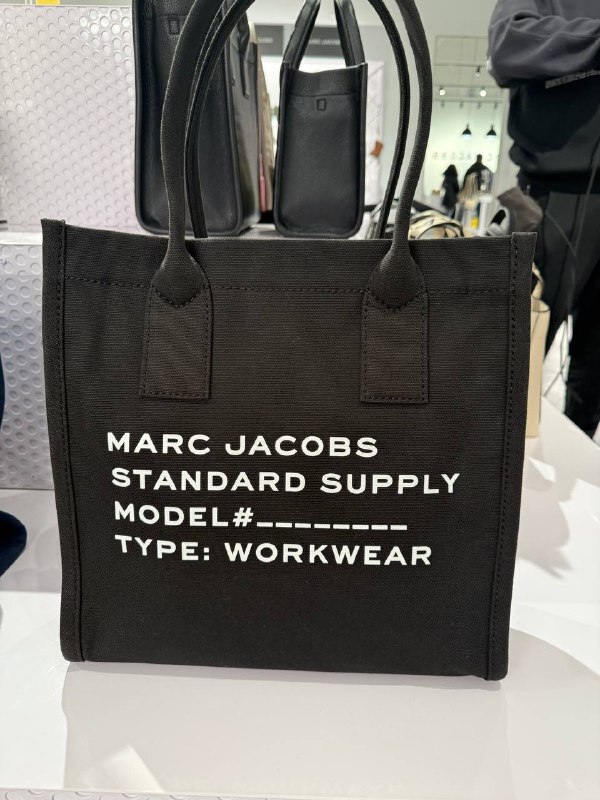 [U] MJ  BLACK 4S4HTT001H02-001 CANVAS PLAIN LOGO LARGE TOTE BAG, 196611116435 (UMJ284)