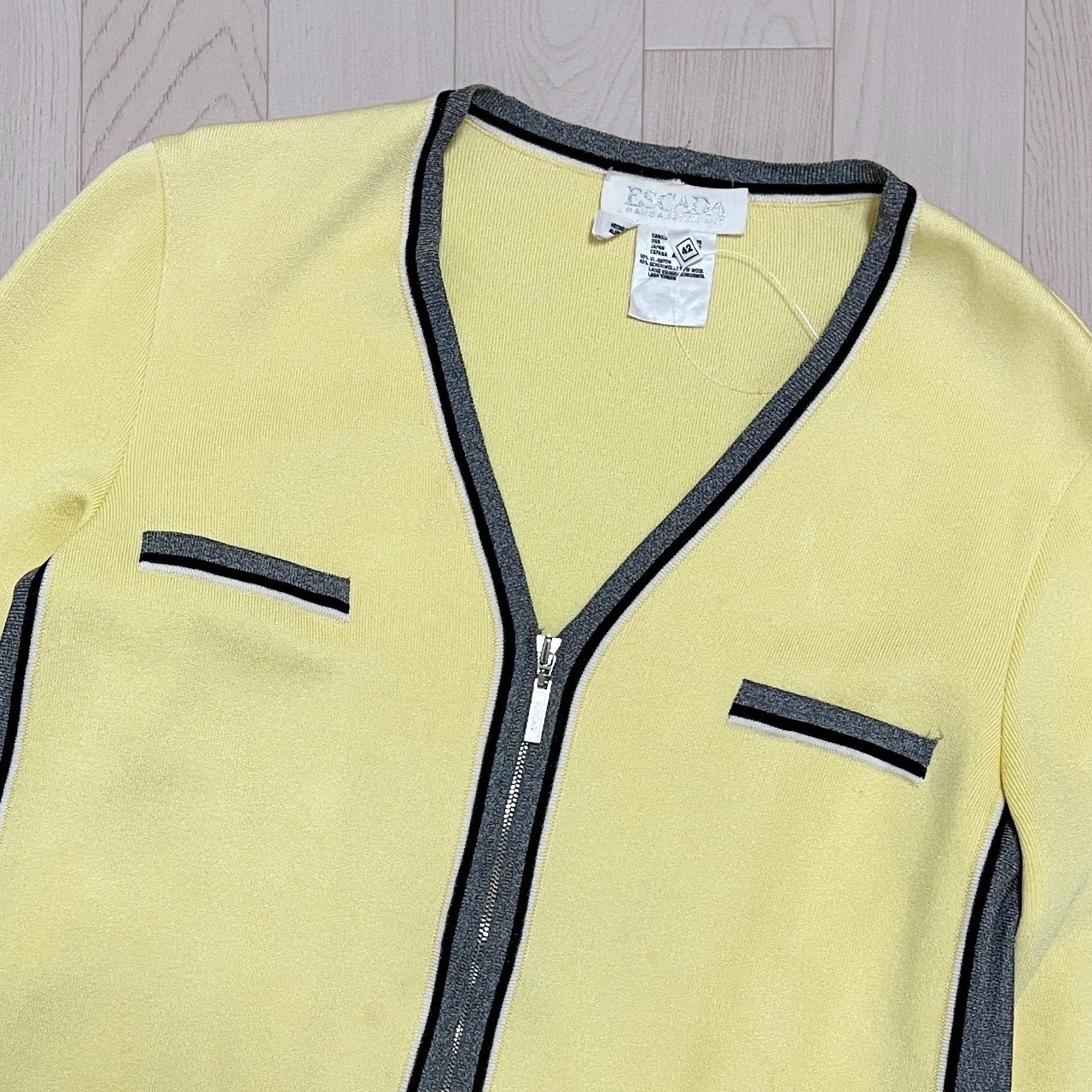 ESCADA 檸檬黃色針織外套