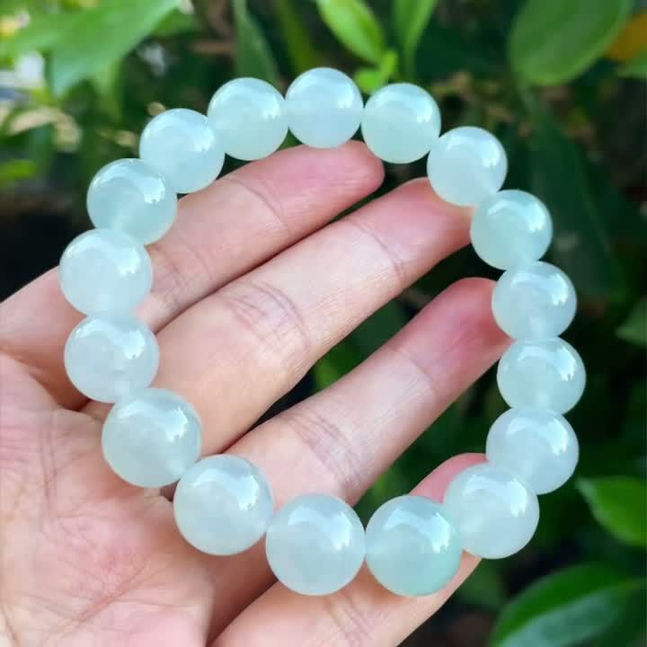 翡翠手串 (12.5mm直徑),天然翡翠A玉, 緬甸玉, Jade, Jadeite