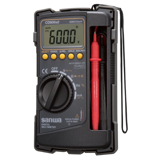 "SANWA" 日本便攜耐用一體型數字萬用表-[CD800A2]
