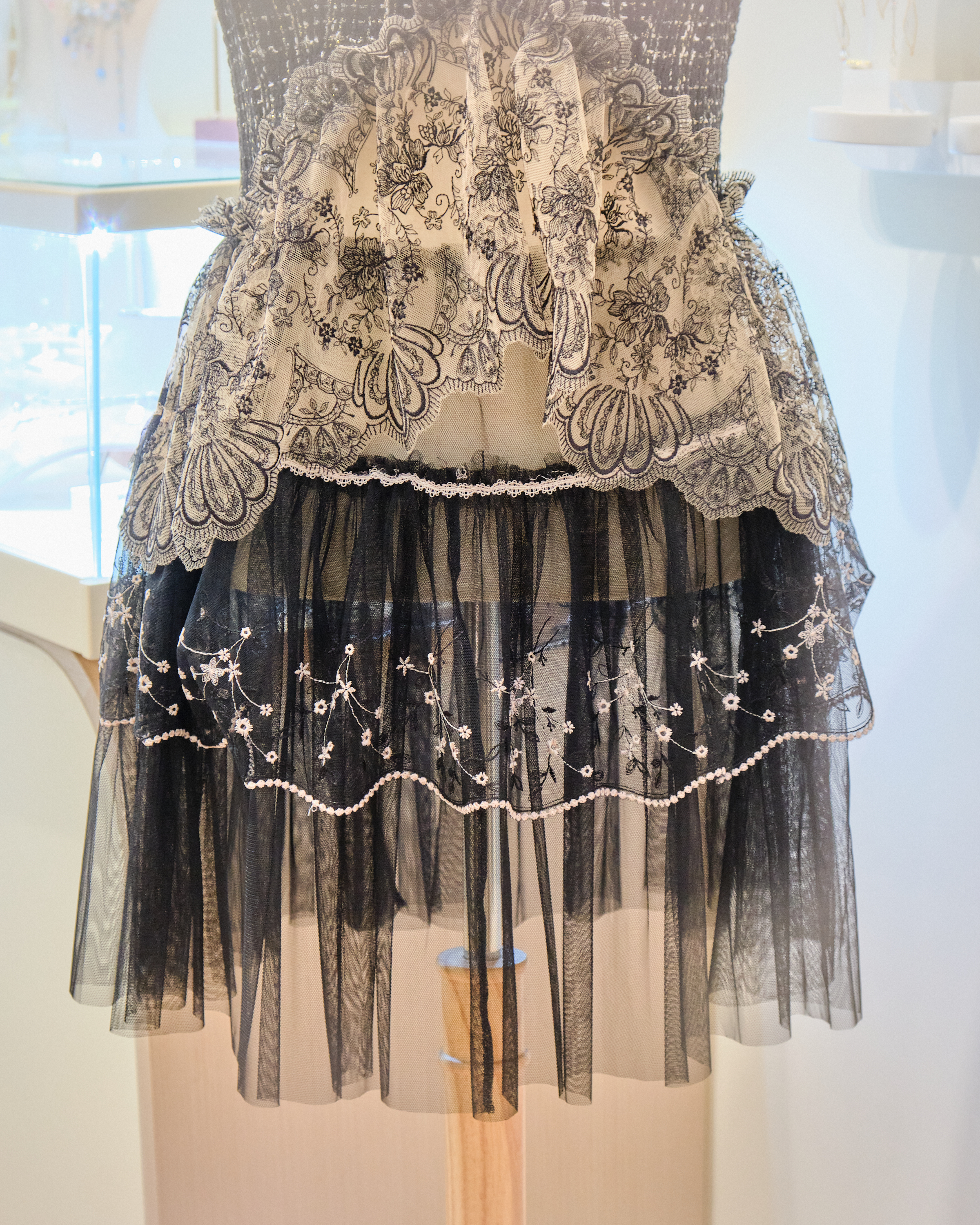 13201 Classic Tweed Layered Sleeveless Dress