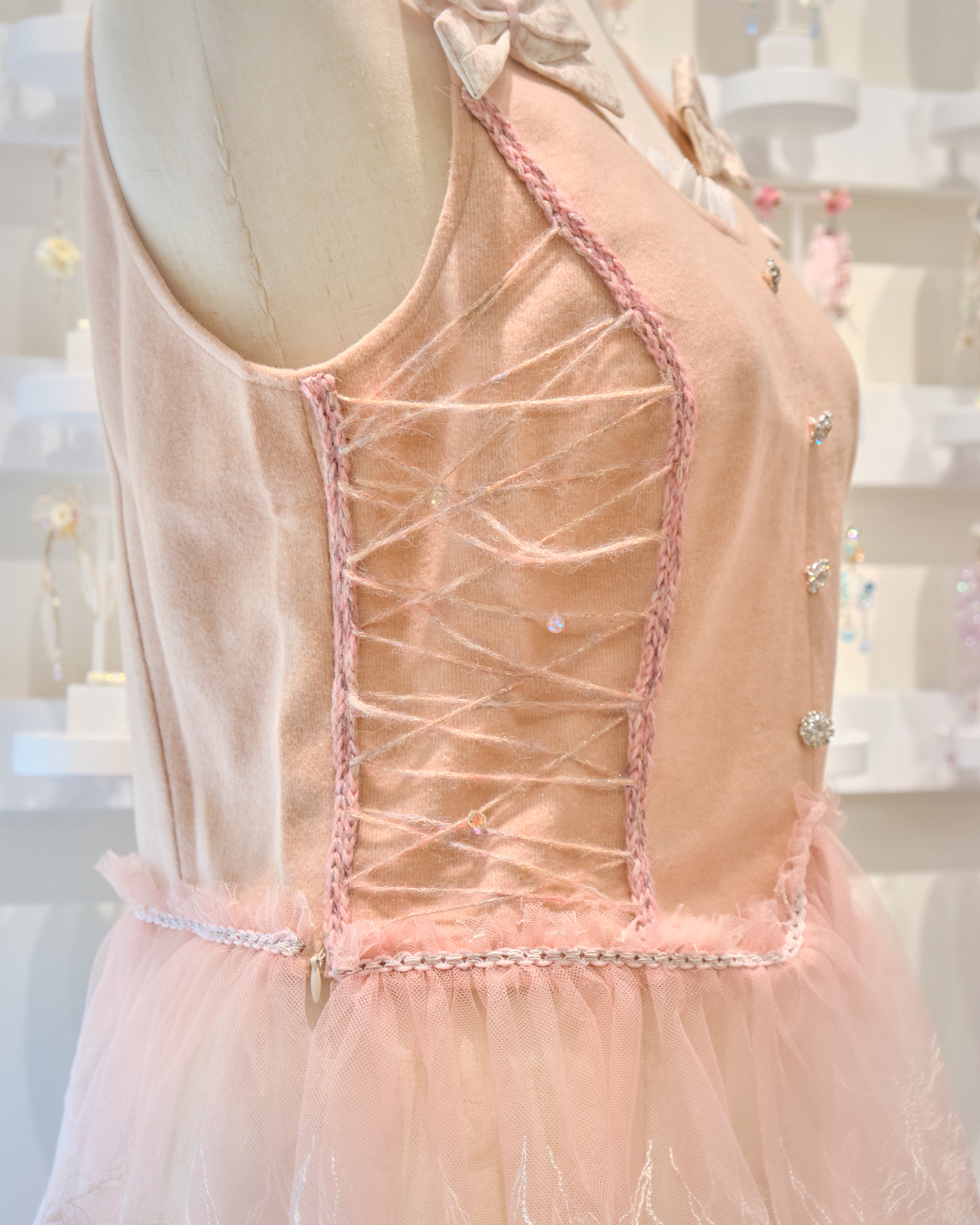 13200 Classic Tweed Layered Sleeveless Vest