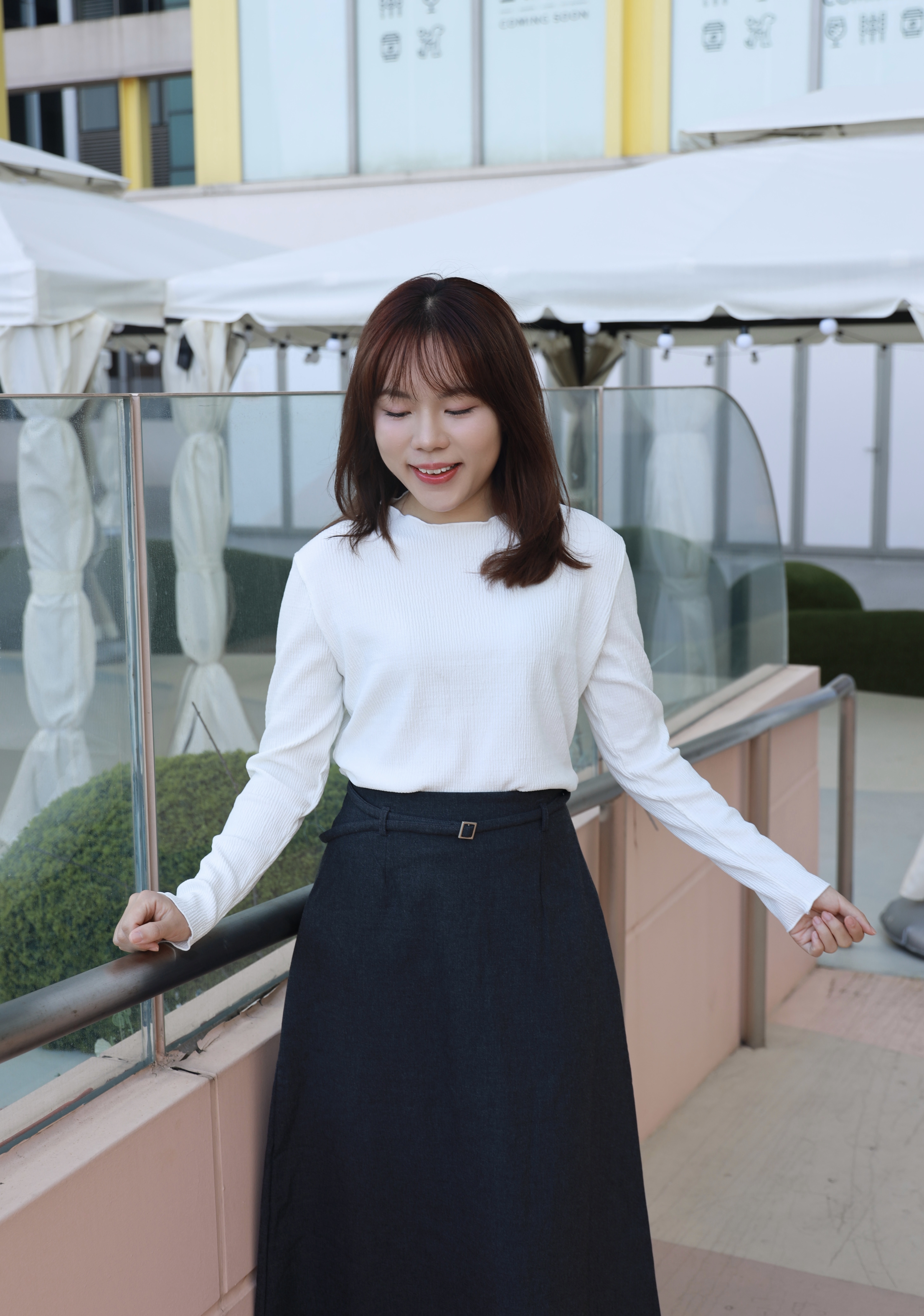 ||TOP593||  BASIC 曲邊手袖純襯搭TOP