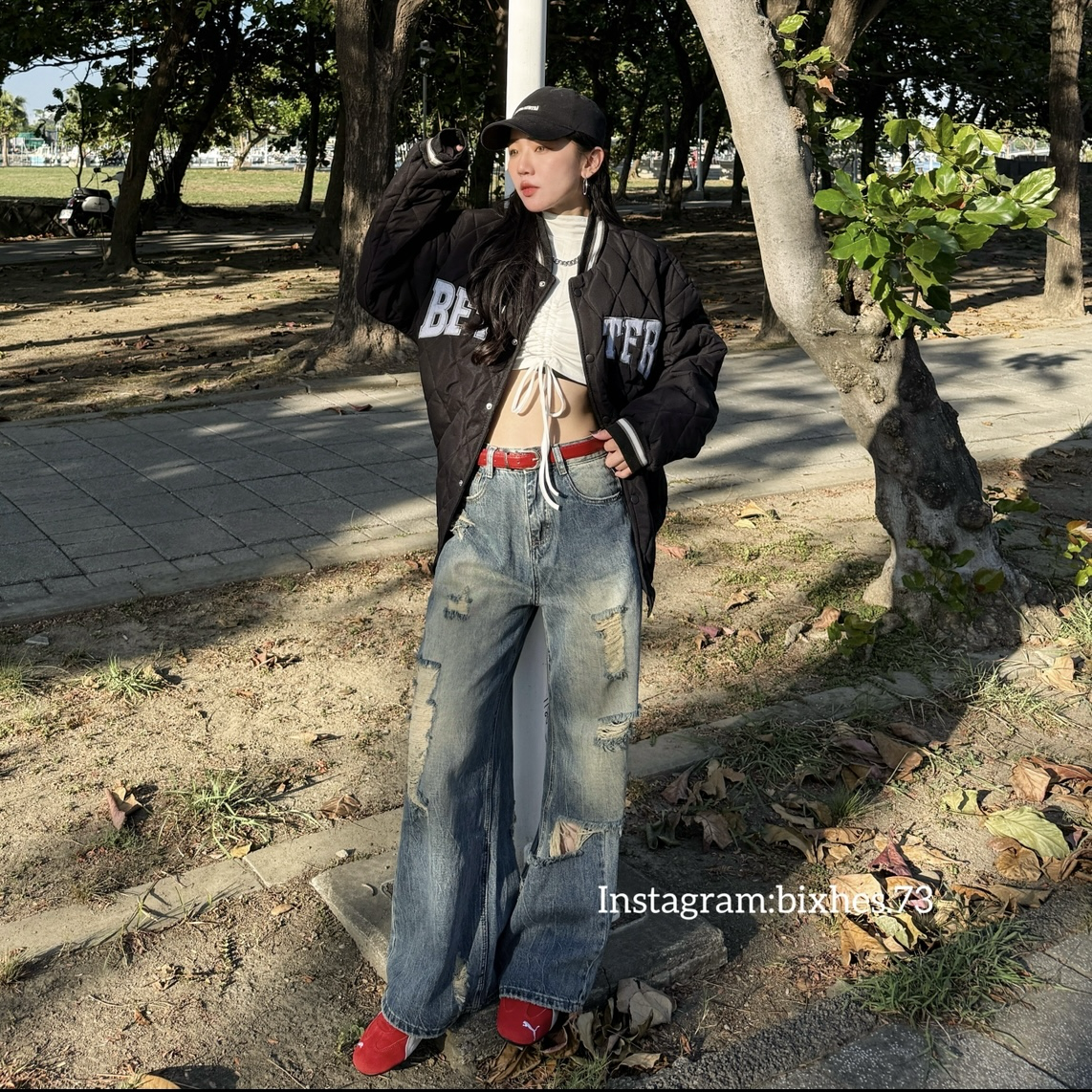 美式菱格棒球外套(F00010)